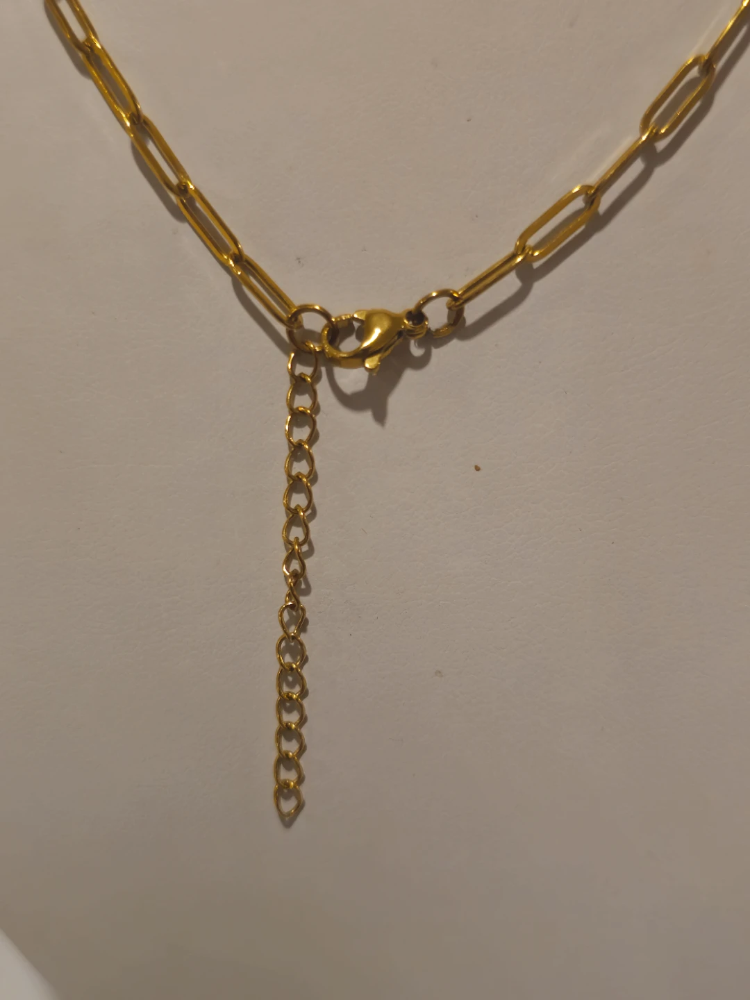 GOLD PLATED PAPERCLIP NECKLACE - photo 3