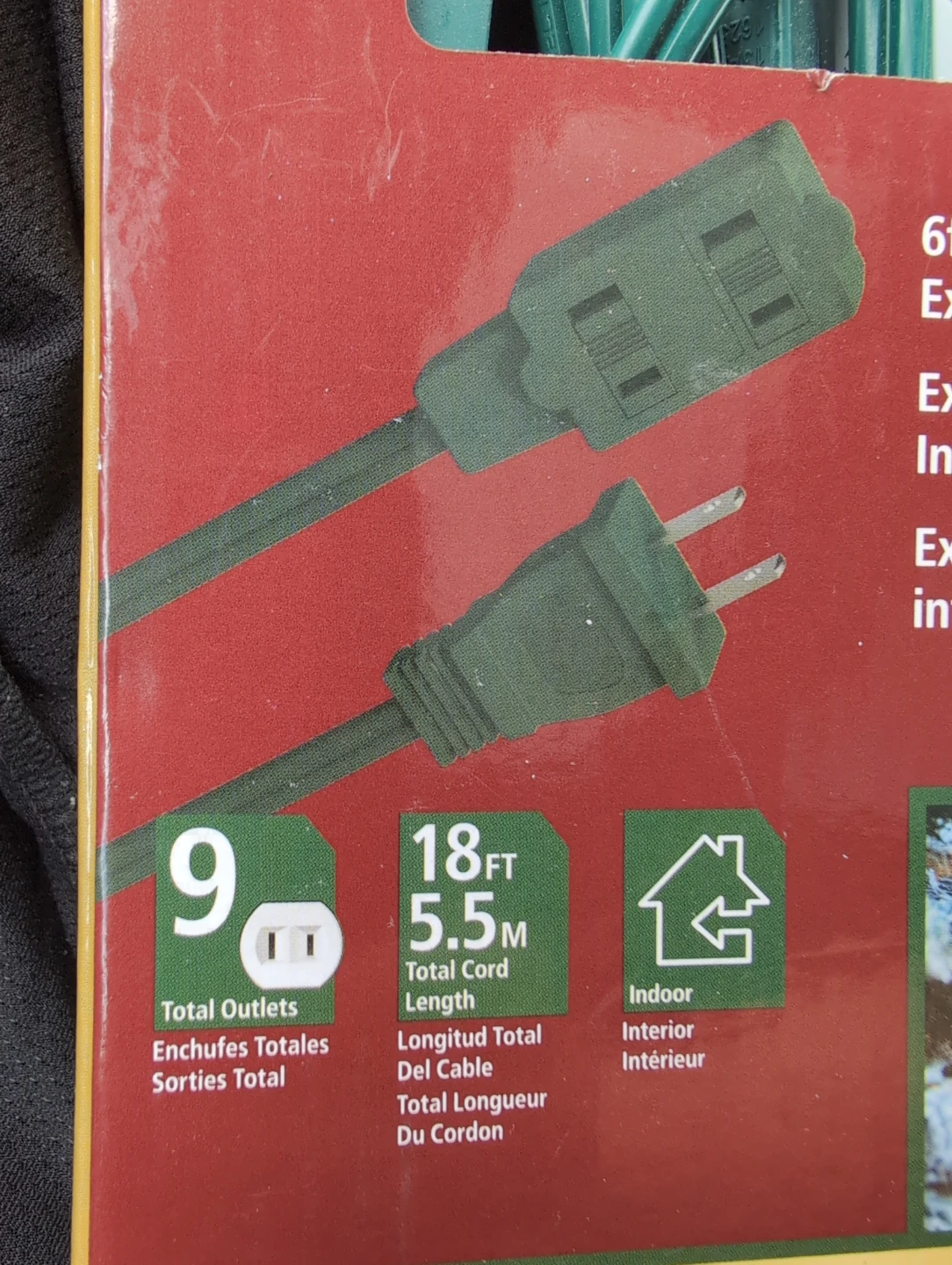 3PACK Stanley CordMAX 6ft 3-Outlet Indoor Extension Cord 3 Pack - photo 2