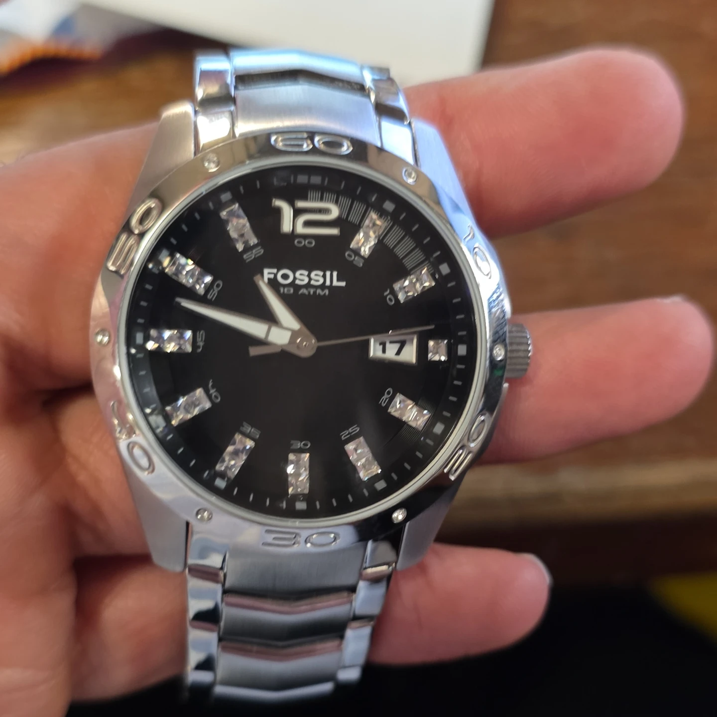 Fossil Men’s Wristwatch AM-4089 New Battery! Runs excellent!