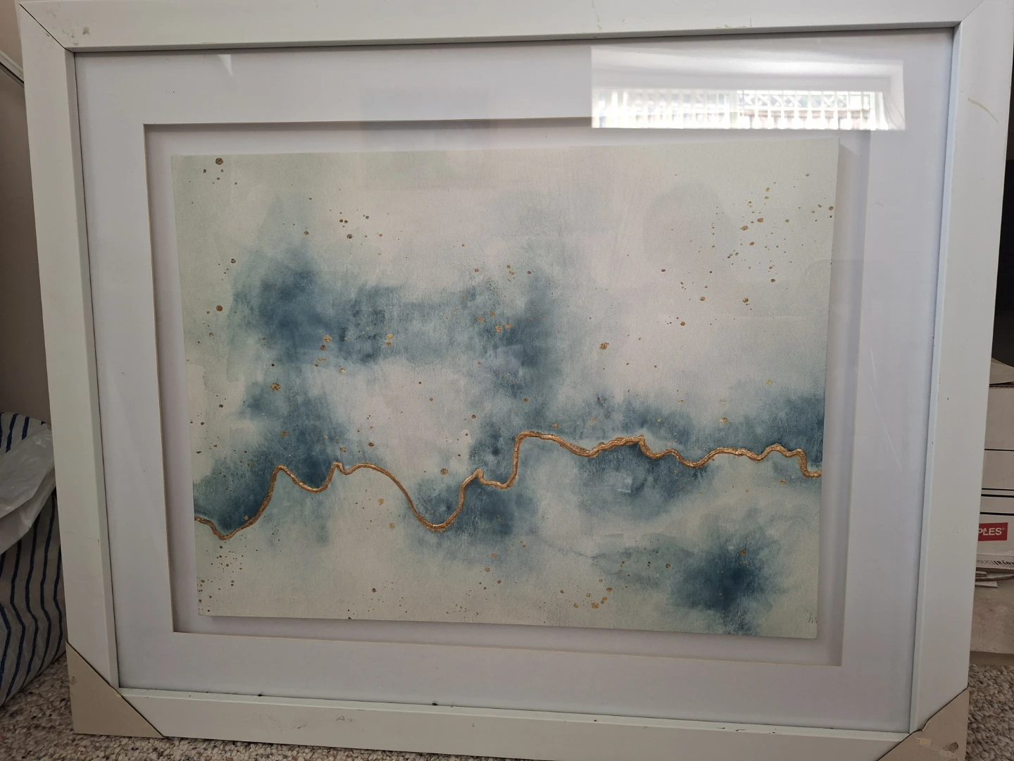 Framed Art Print with Gold Accents