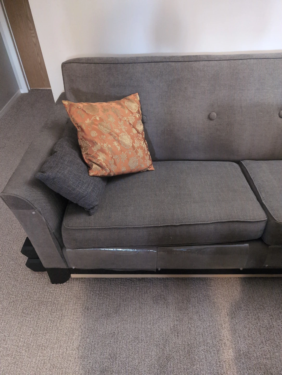 Grey Sofa with Accent Pillows - photo 3