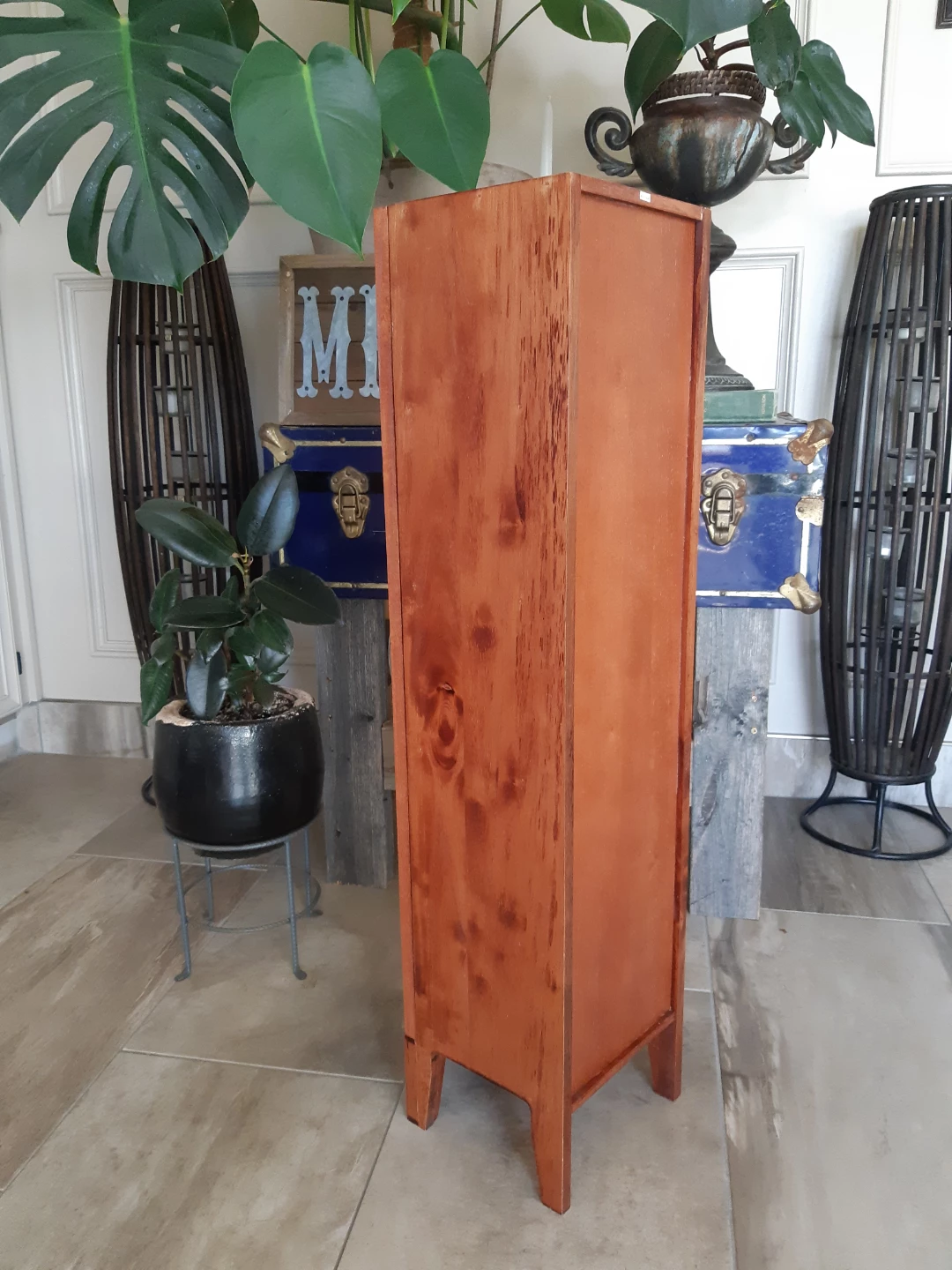 Vintage-style wooden chimney-cupboard / cabinet - photo 5
