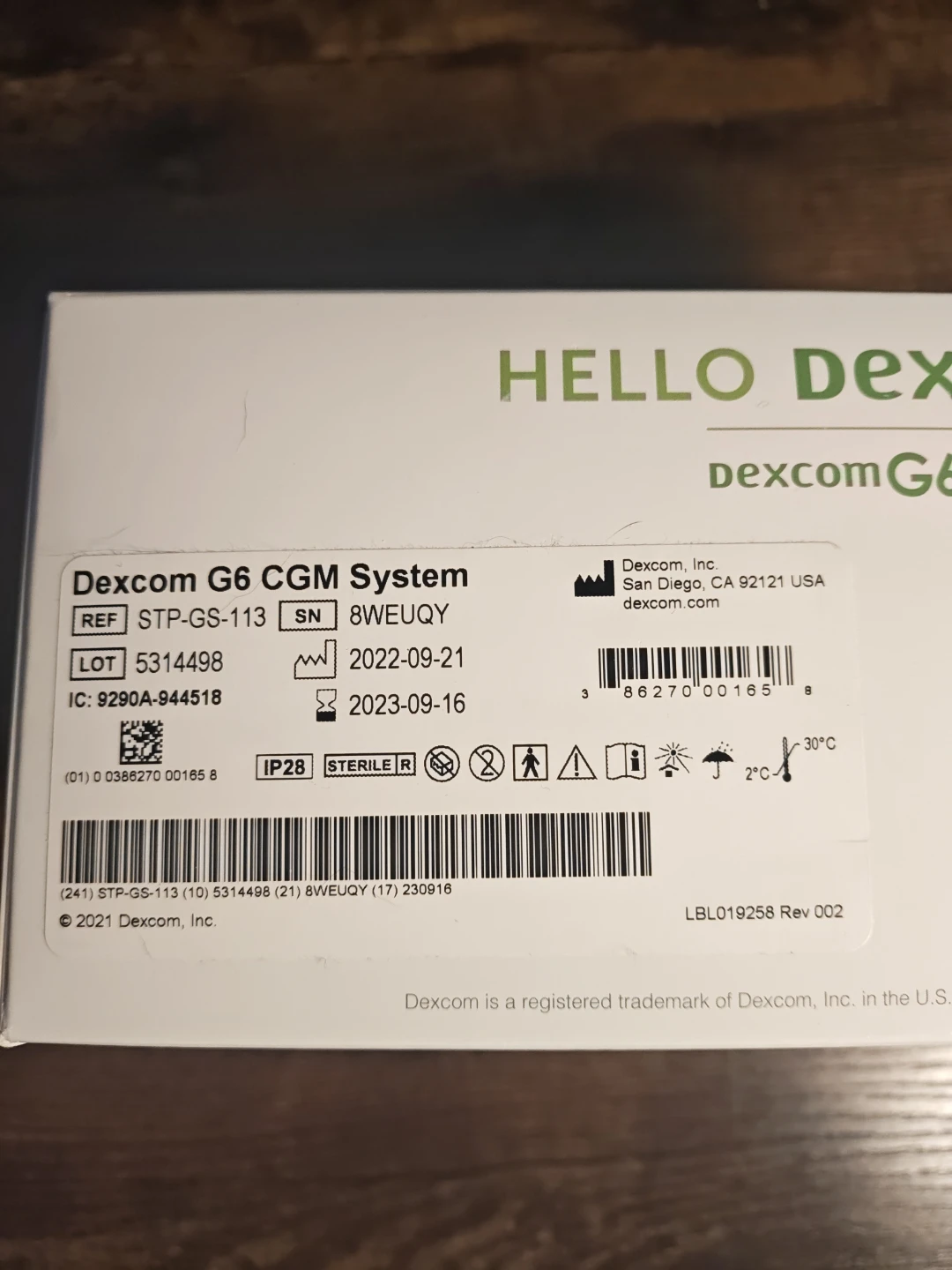 Sample Dexcom G6 CGM System - photo 2