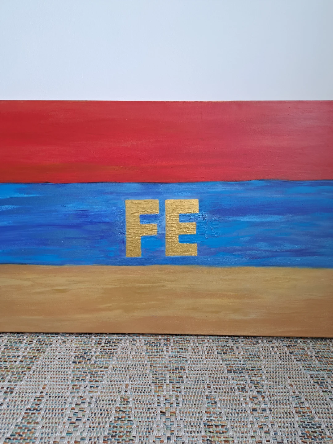 Abstract Painting with 'FE' Symbol - photo 5