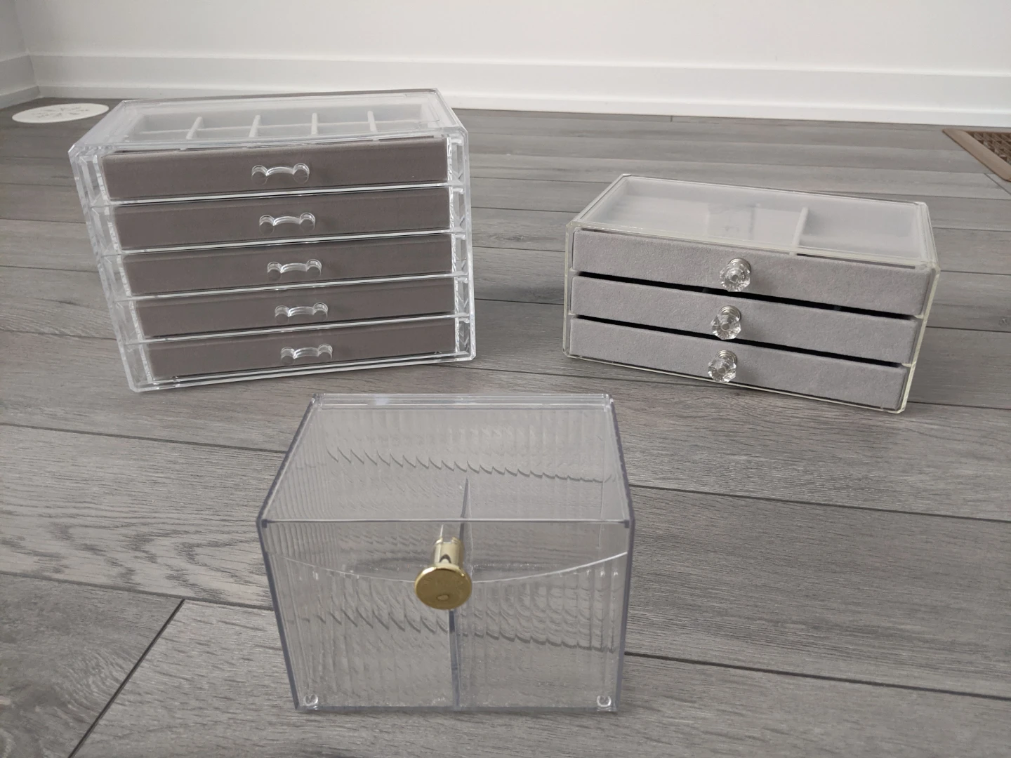 Clear Acrylic Jewelry Organizer with Drawers