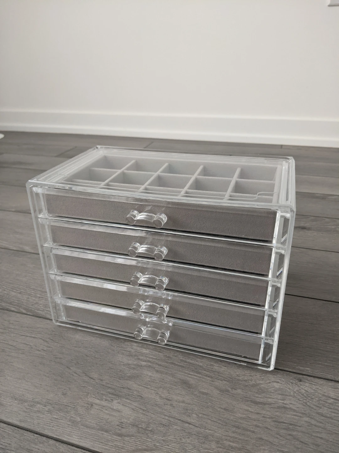 Clear Acrylic Jewelry Organizer with Drawers - photo 2