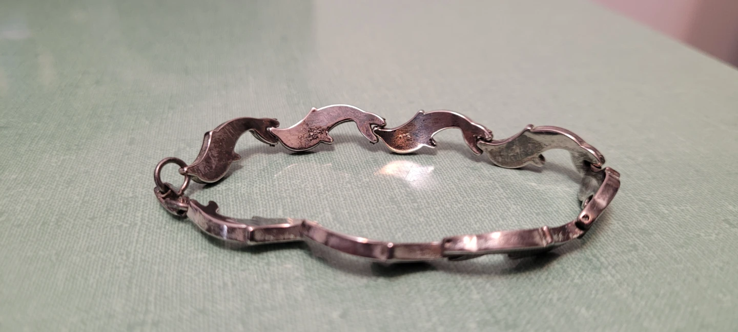 Sterling Dolphin Link Bracelet - photo 3