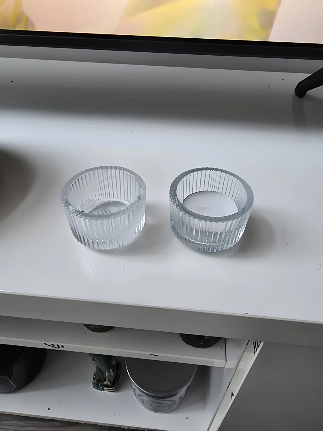 Set of 2 Glass Votive Candle Holders ⚽