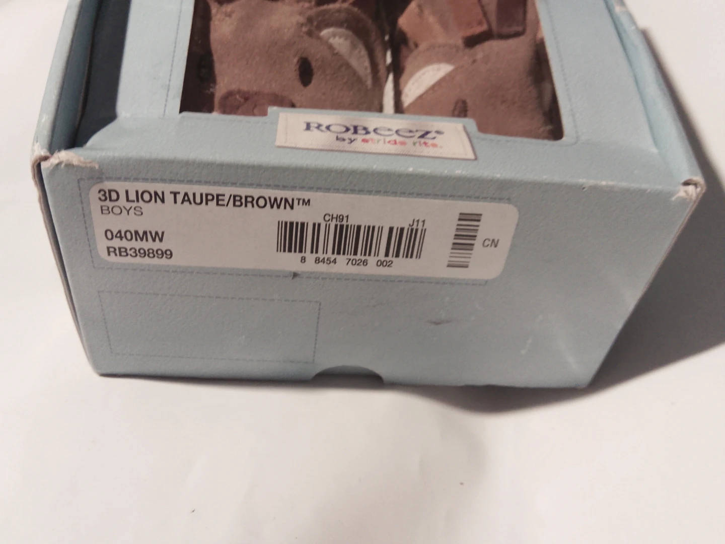 Robeez 3D Lion Taupe/Brown Crib Shoes size 18-24  months - photo 2