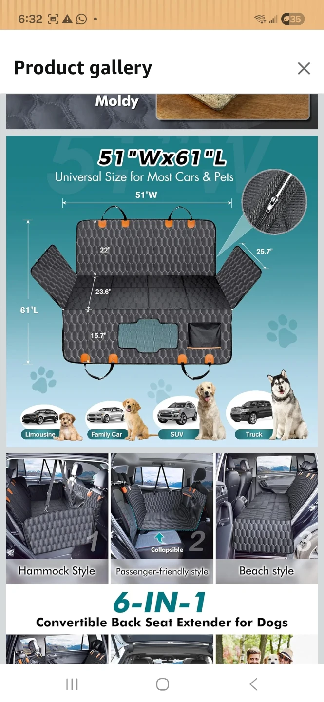 Black Dog Car Seat Cover Extender - photo 4