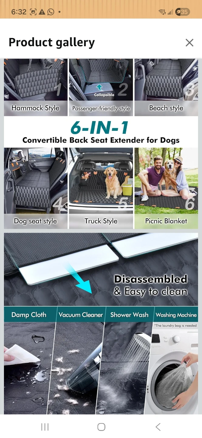 Black Dog Car Seat Cover Extender - photo 5