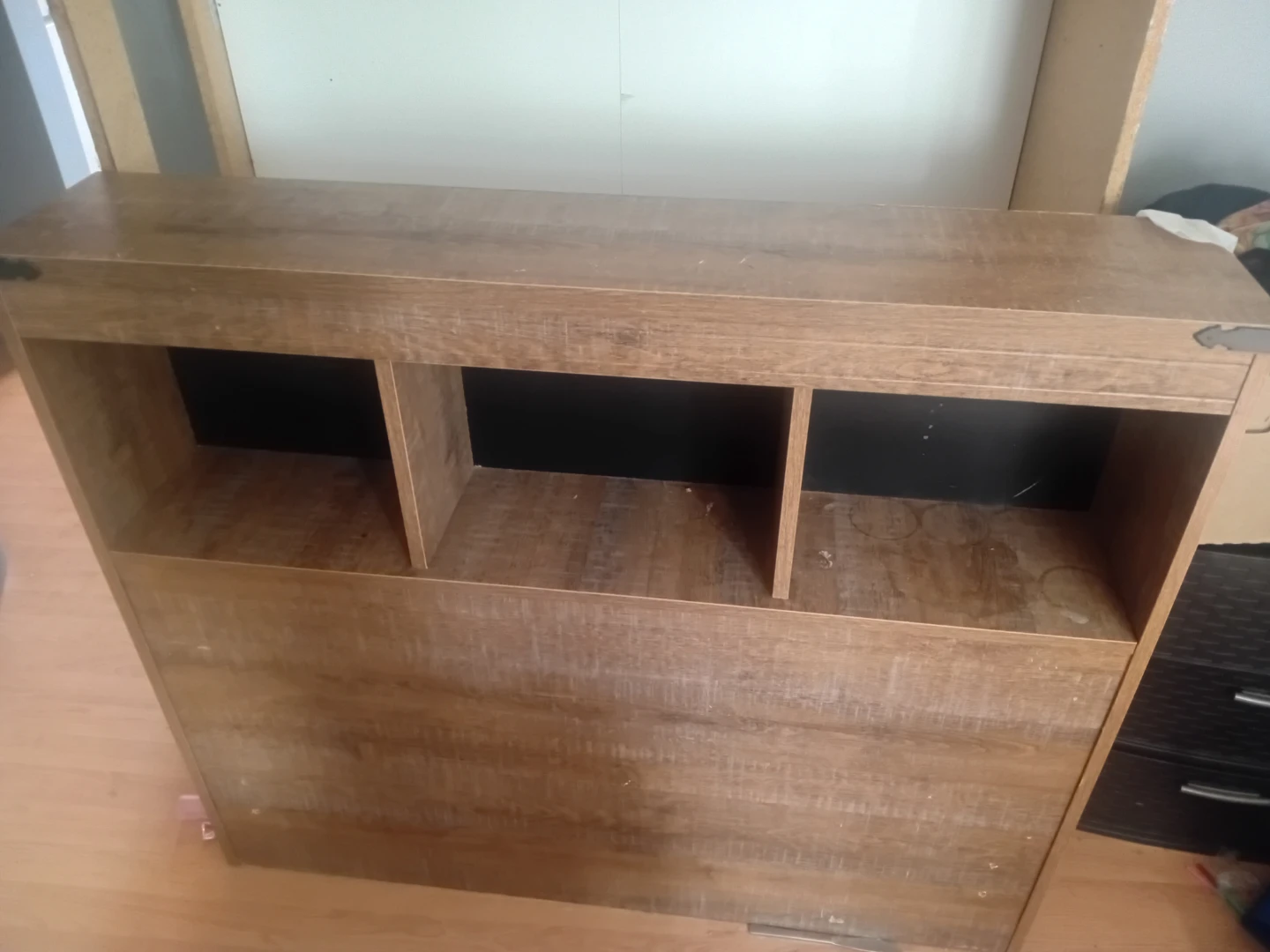 Wooden Bed Frame with Headboard Storage and Drawers - photo 2