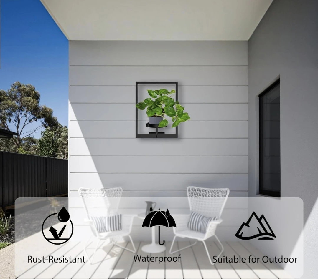 Wall-Mounted Metal Planter Holder Stand, Plant Picture Frame - photo 5