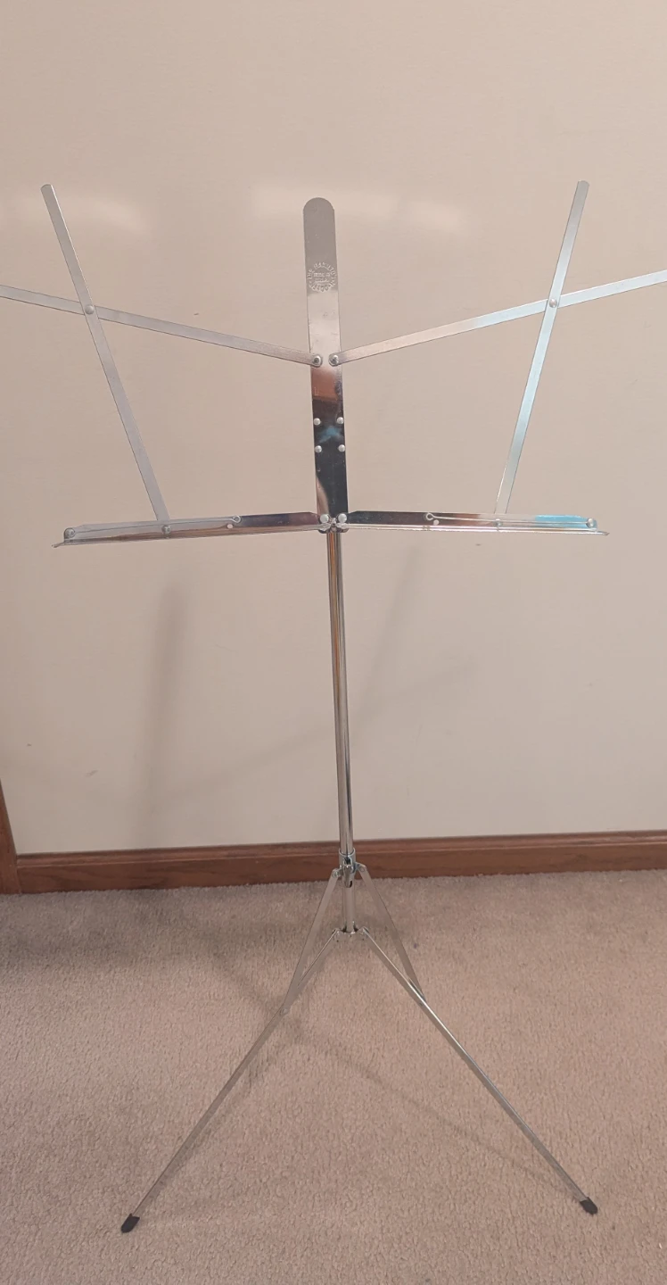 Hamilton Music Stand, Chrome, Folding with carrying case
