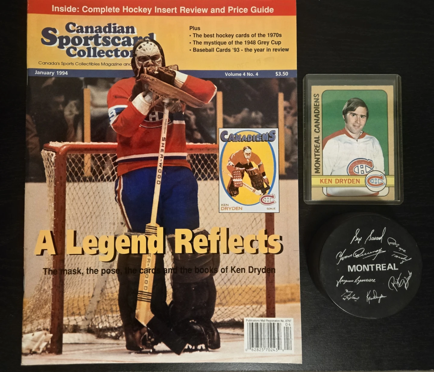 Vintage 1970's Ken Dryden Mtl Can. 3 Pc. Lot - photo 2