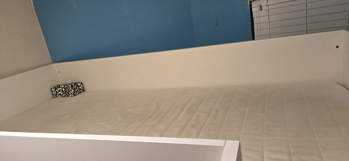 White Loft Bed with Desk and Shelves - photo 2