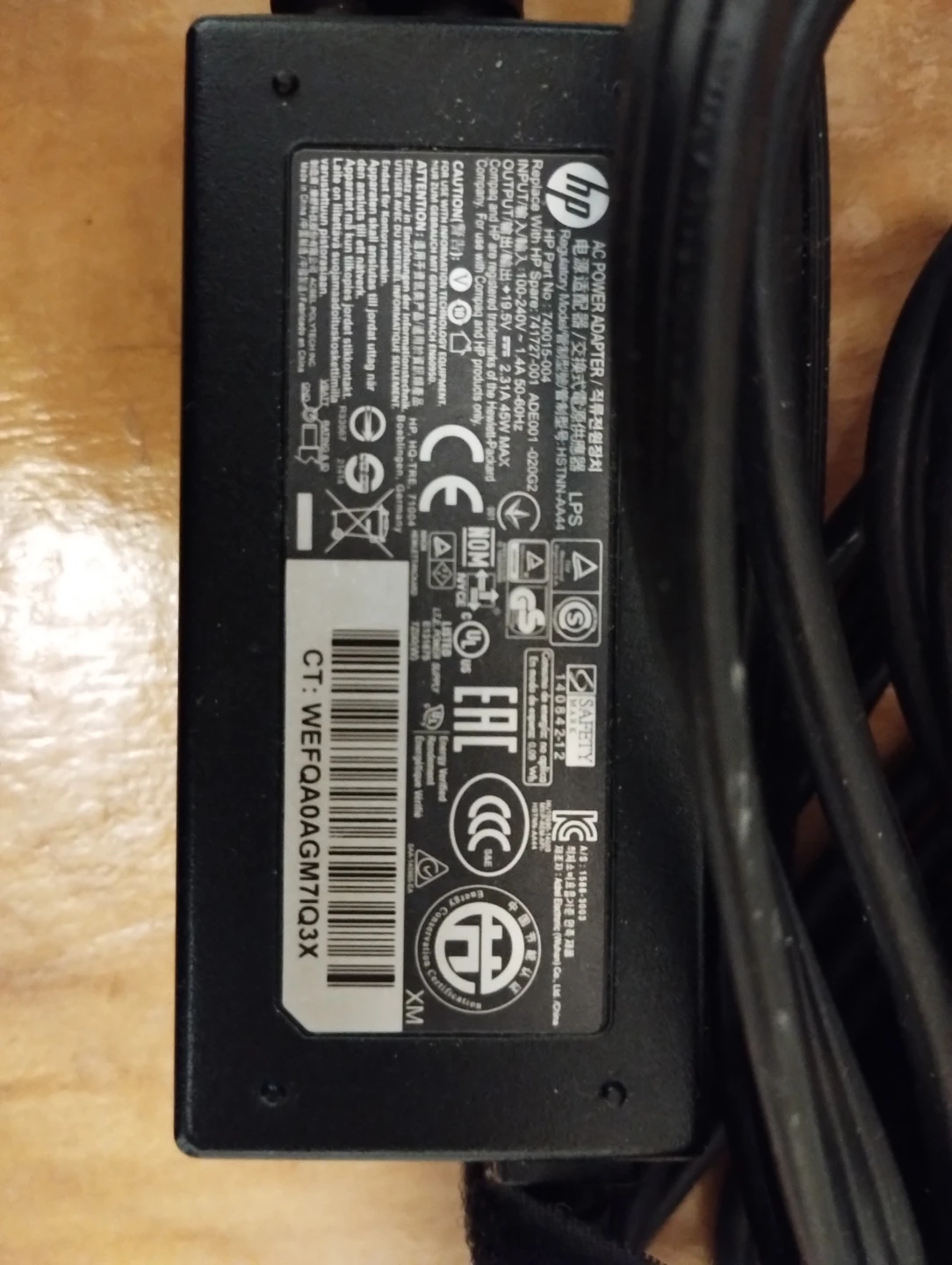 HP AC Power Adapter Charger 19.5V 3.33A HP Power Supply