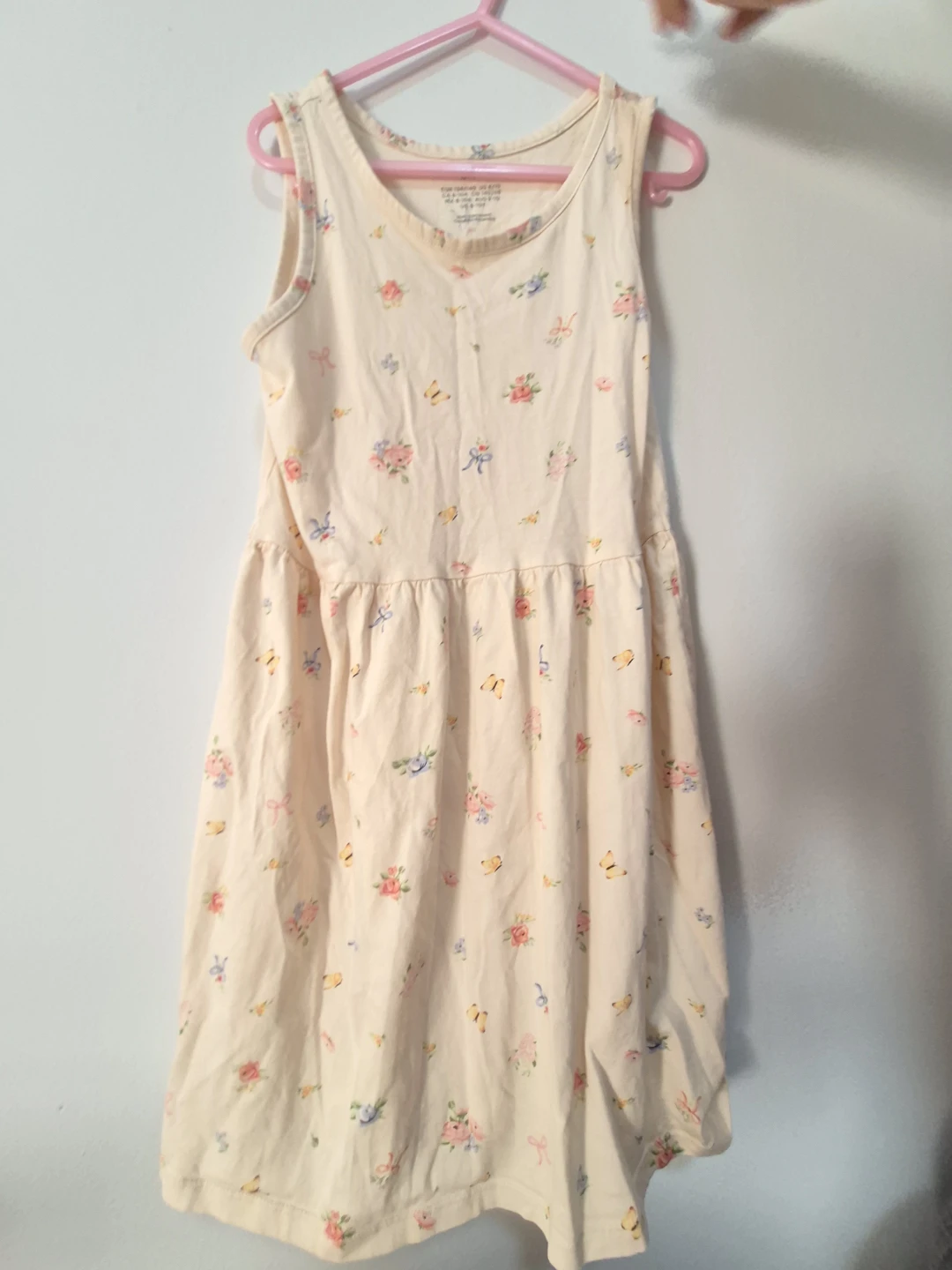 Girls Floral Print Dress light pink