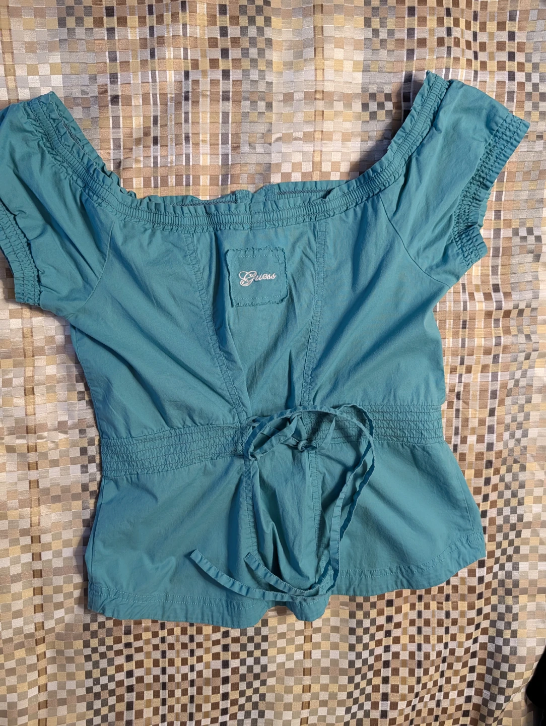 Guess Teal Off-the-Shoulder Top - photo 2
