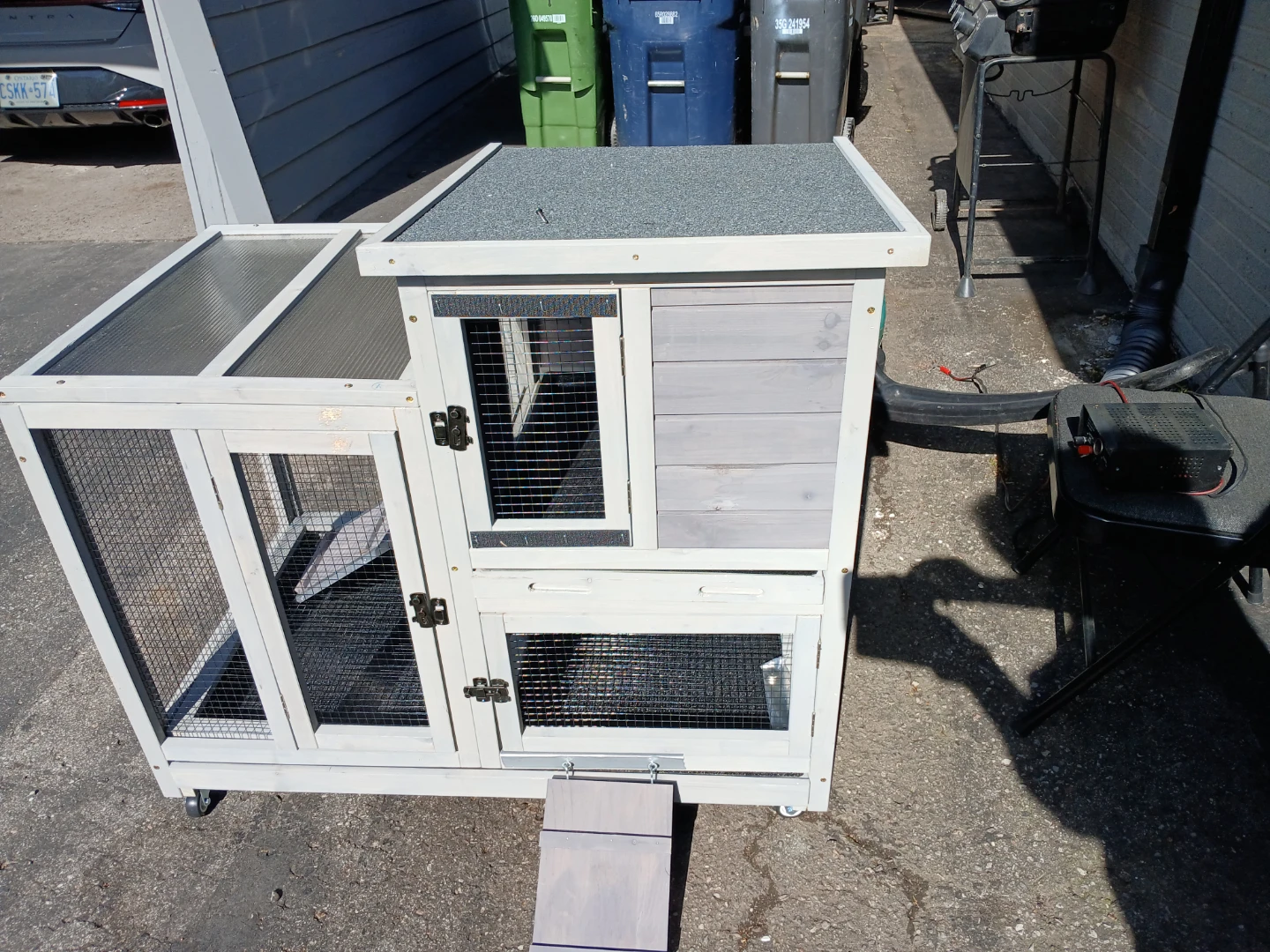 Wooden Pet Hutch with Two Levels