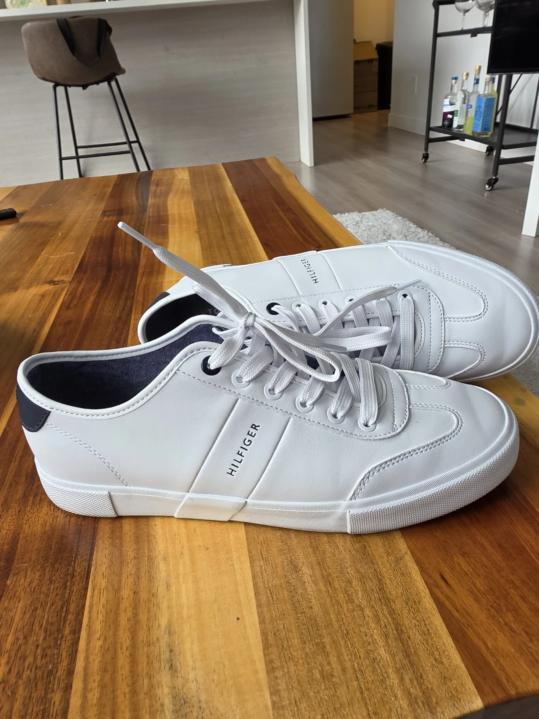 Tommy Hilfiger White Leather Sneakers