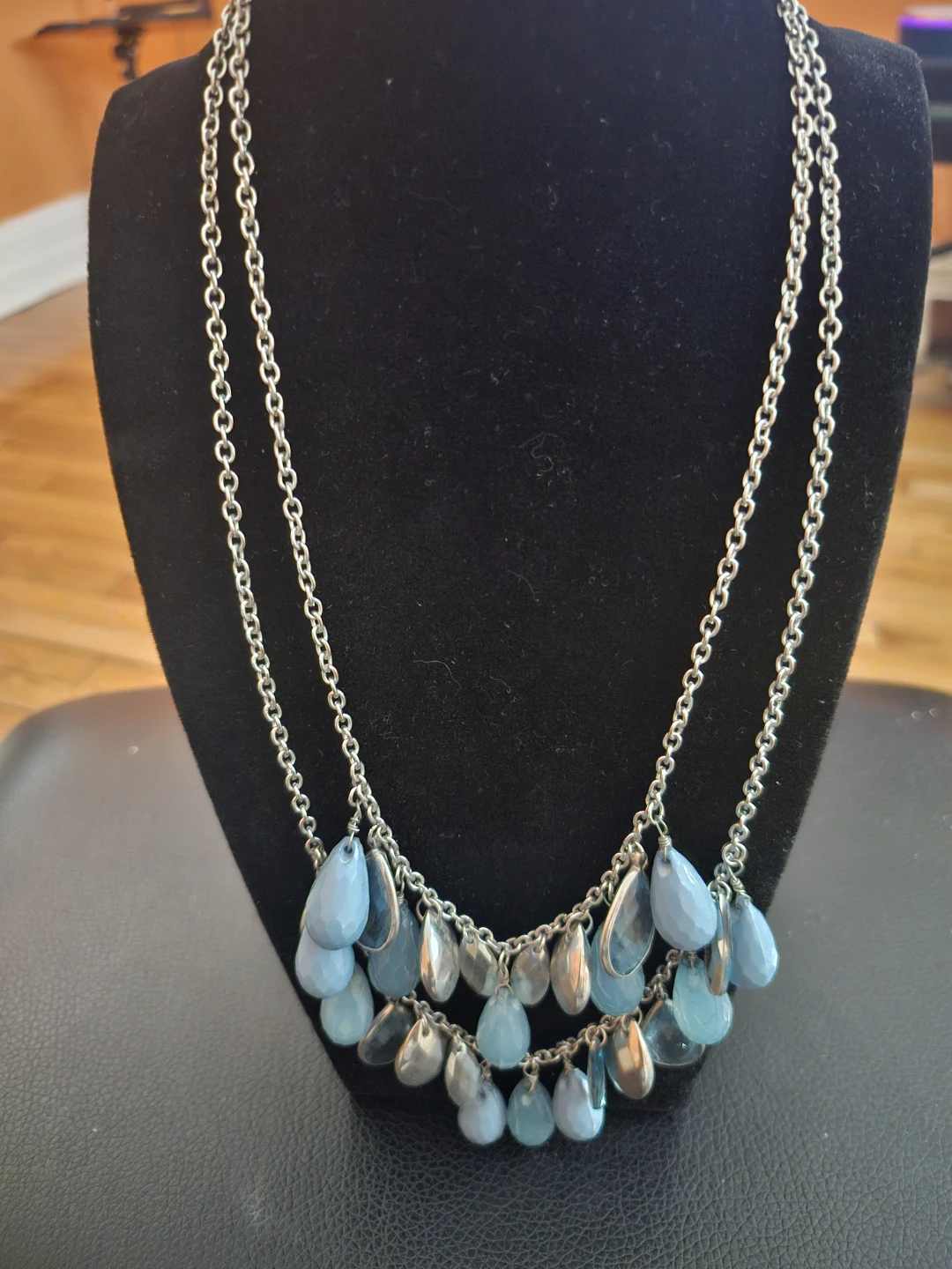 Blue Beaded Layered Necklace - photo 2