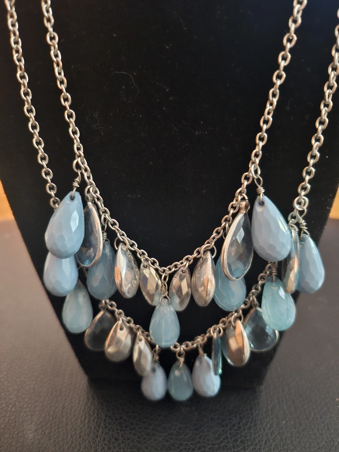 Blue Beaded Layered Necklace - photo 3