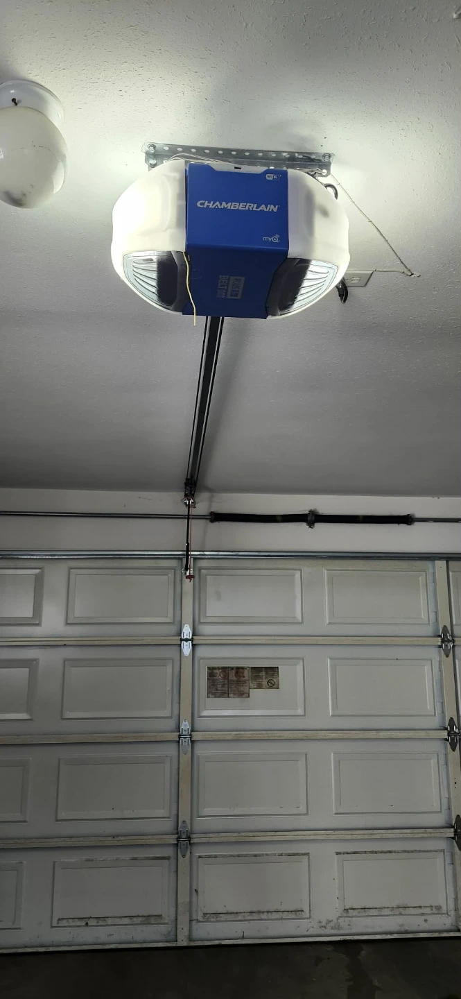Chamberlain Wi-Fi Garage Door Opener with garage door - photo 3