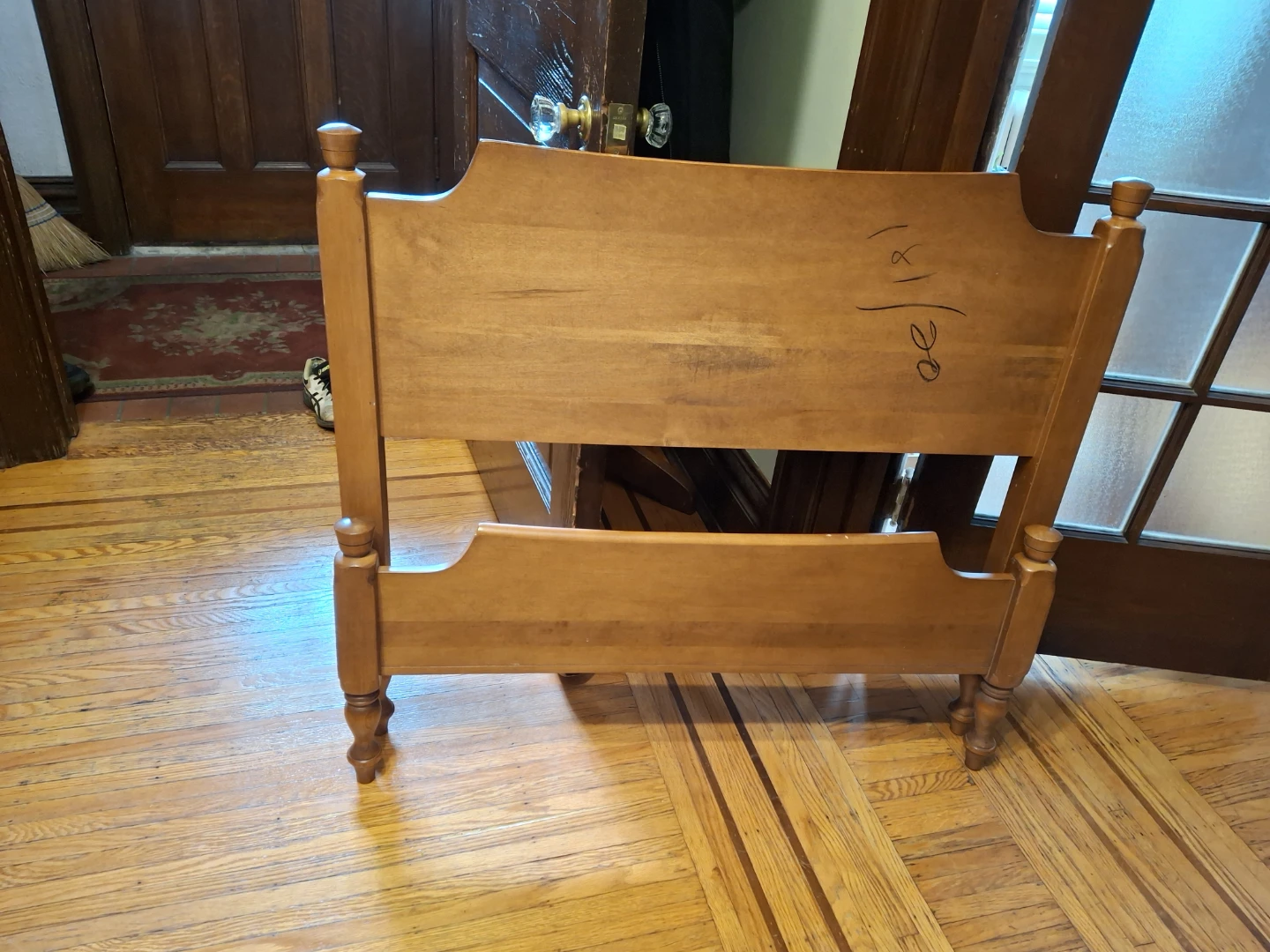 Wooden Headboard and Footboard Set - photo 4