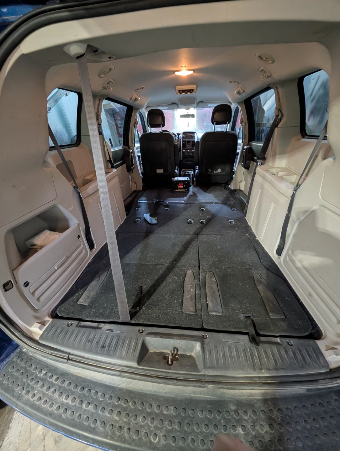 Blue Dodge Grand Caravan Minivan