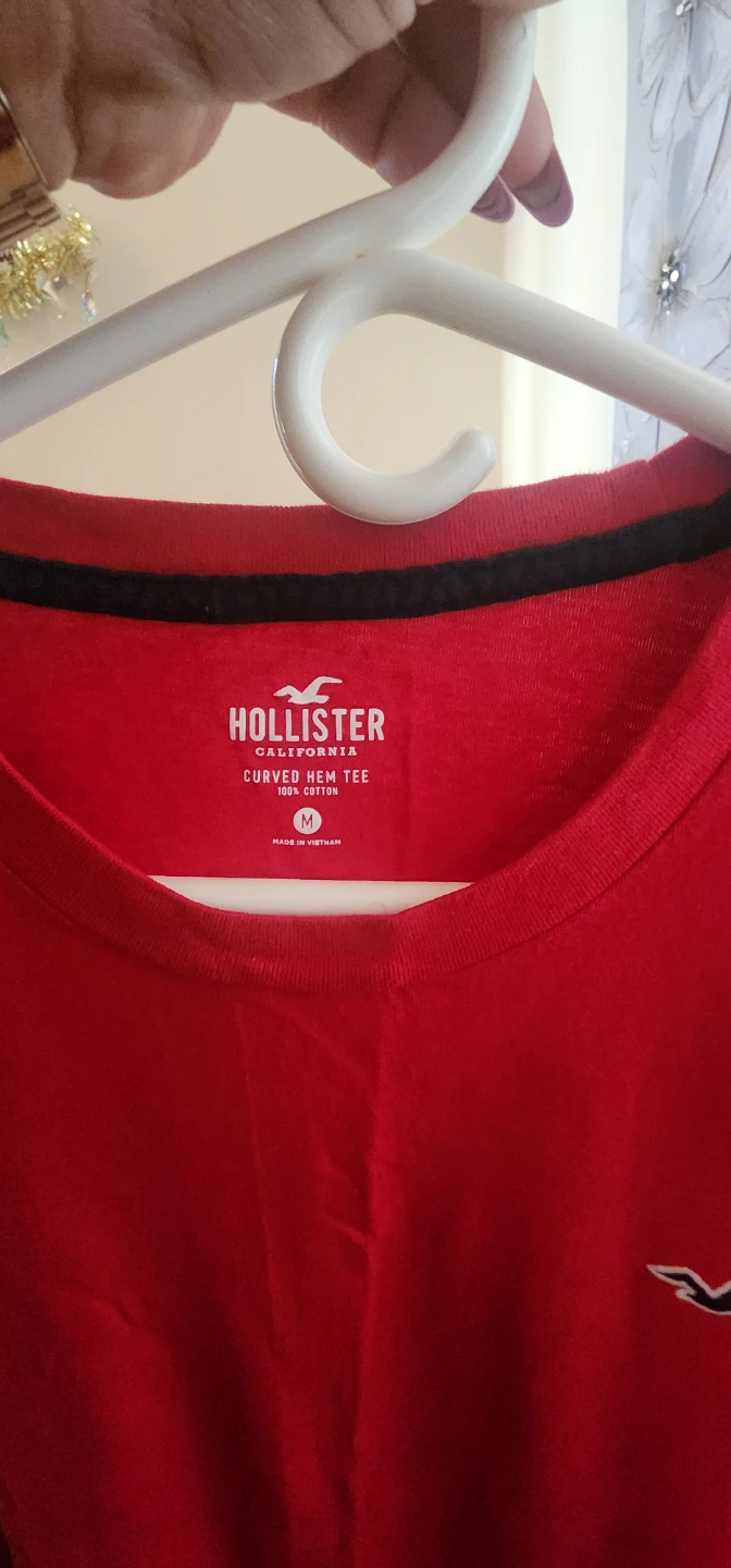 Men's Hollister Red Cotton T-Shirt - photo 2