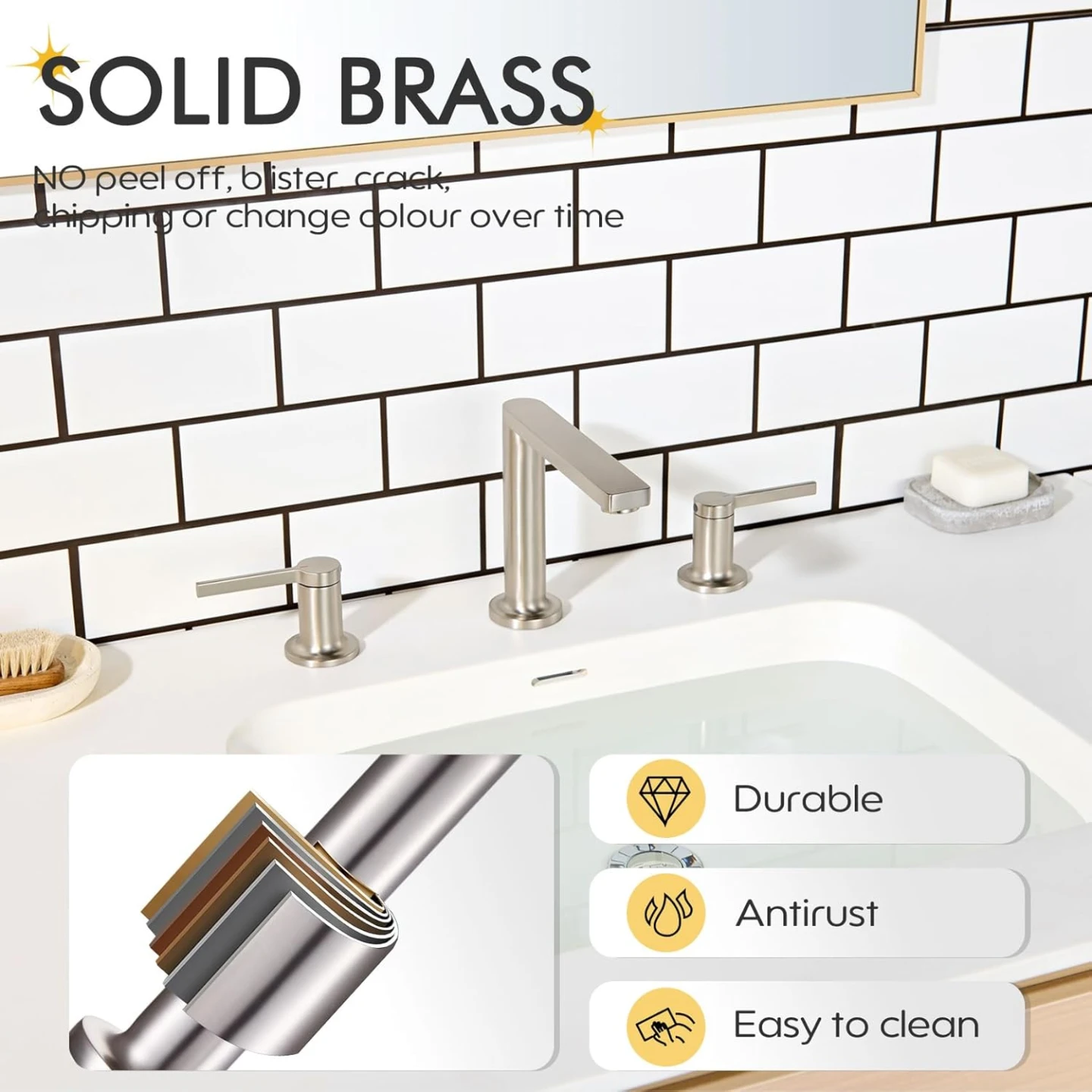 Brushed Nickel Bathroom Faucet - photo 3