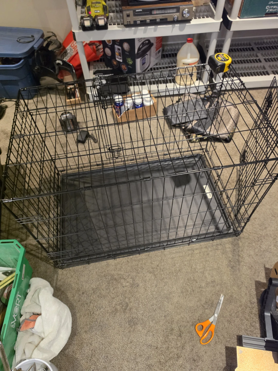 Large 2 door folding dog crate ⚽ - photo 2