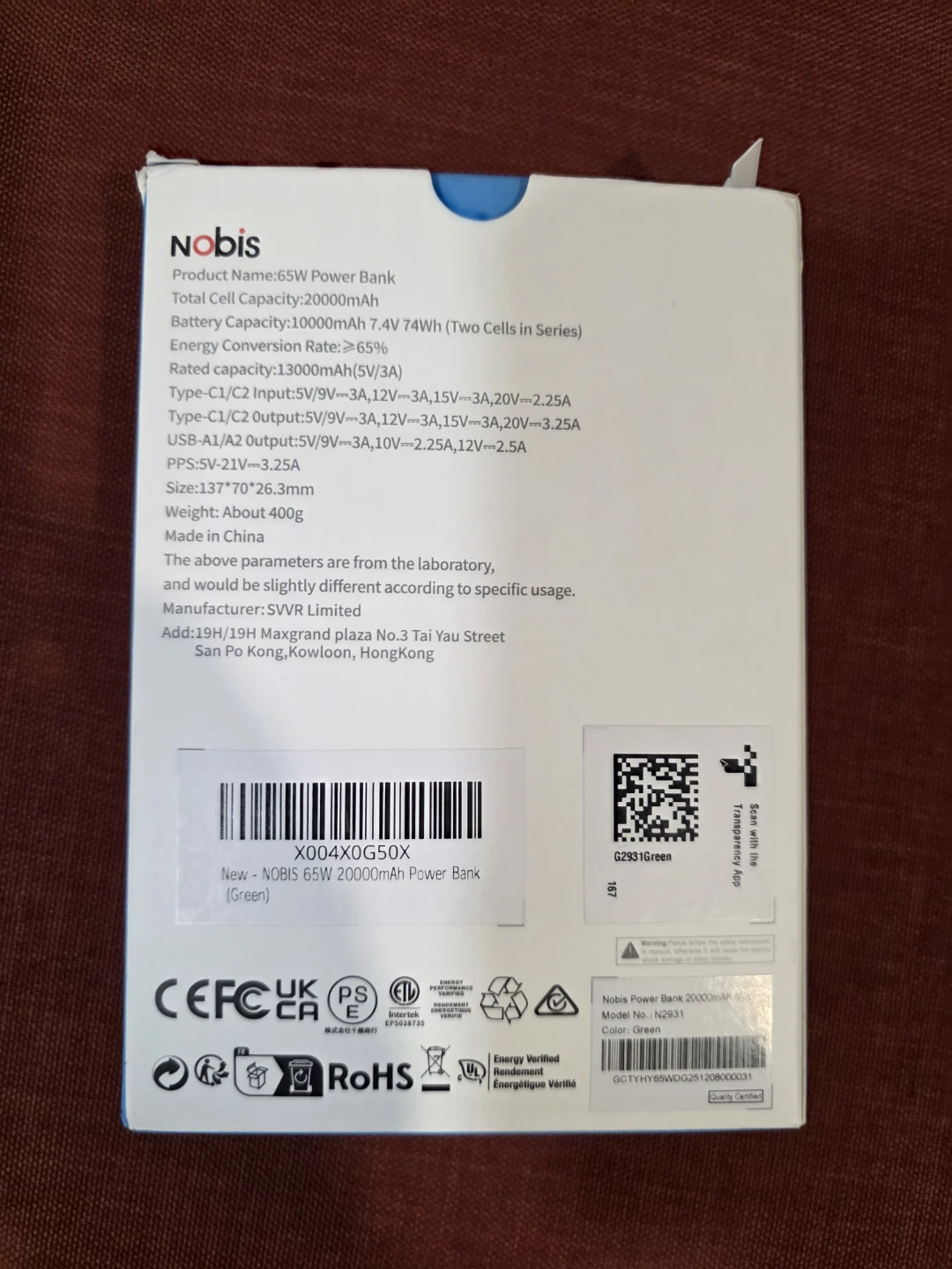 Nobis 65W 20000mAh Power Bank (Brand new) - photo 2