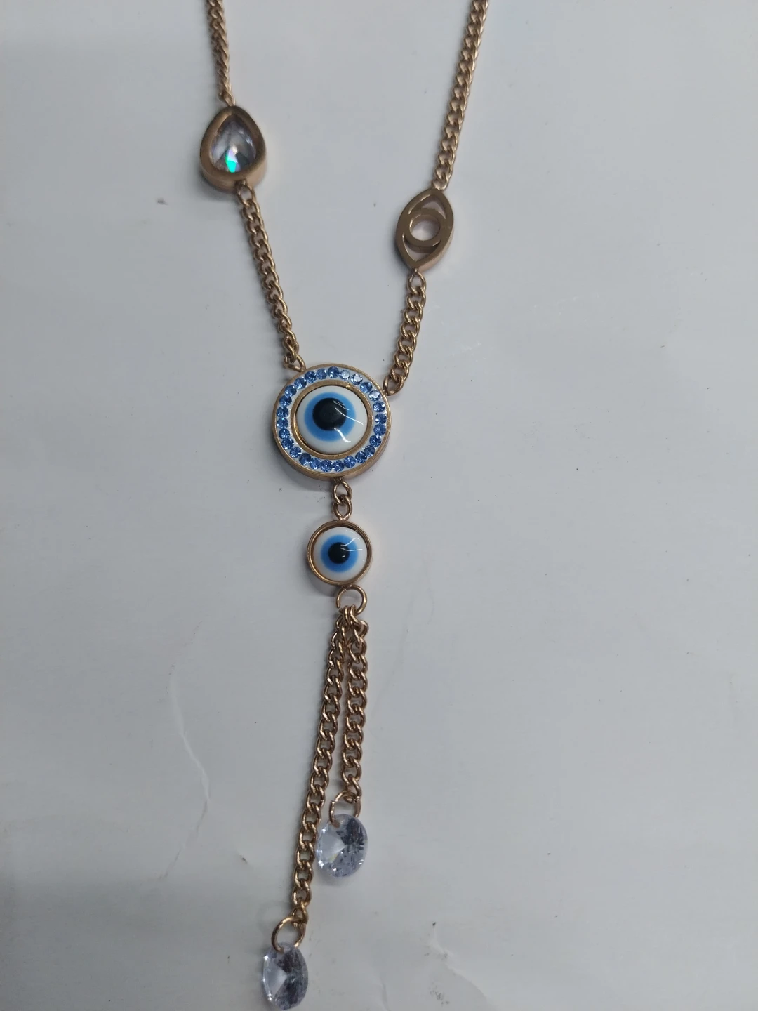 Evil Eye Necklace with Rhinestones - photo 2