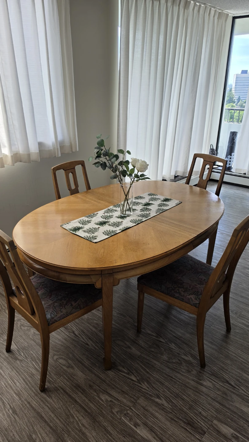 Wooden Dining Table and Chairs Set