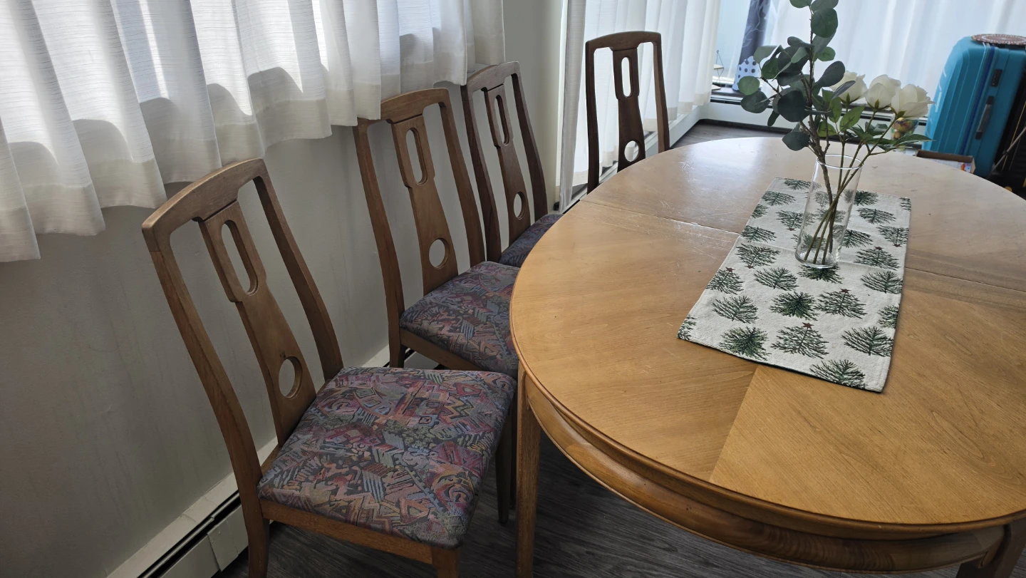 Wooden Dining Table and Chairs Set - photo 3