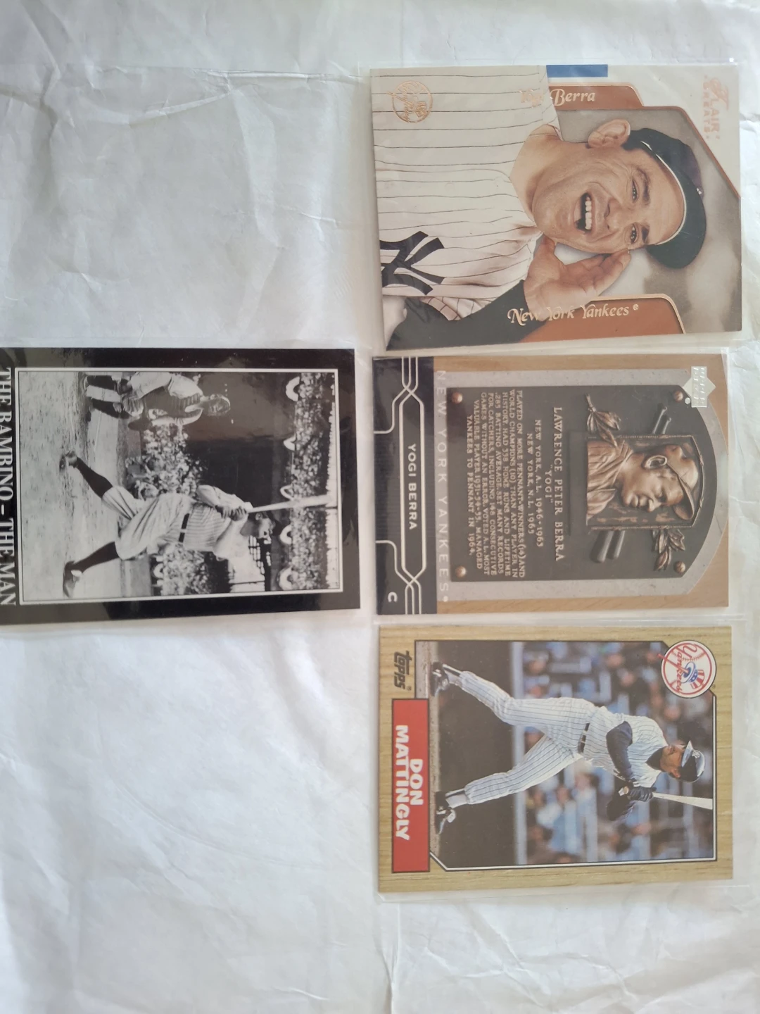 Yogi Berra & Don Mattingly Baseball Cards