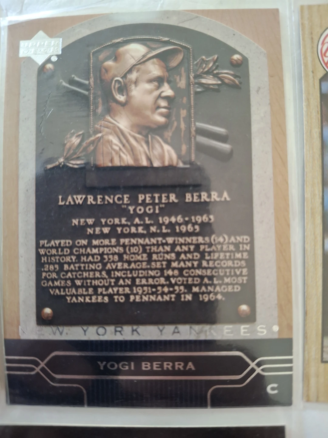 Yogi Berra & Don Mattingly Baseball Cards - photo 4