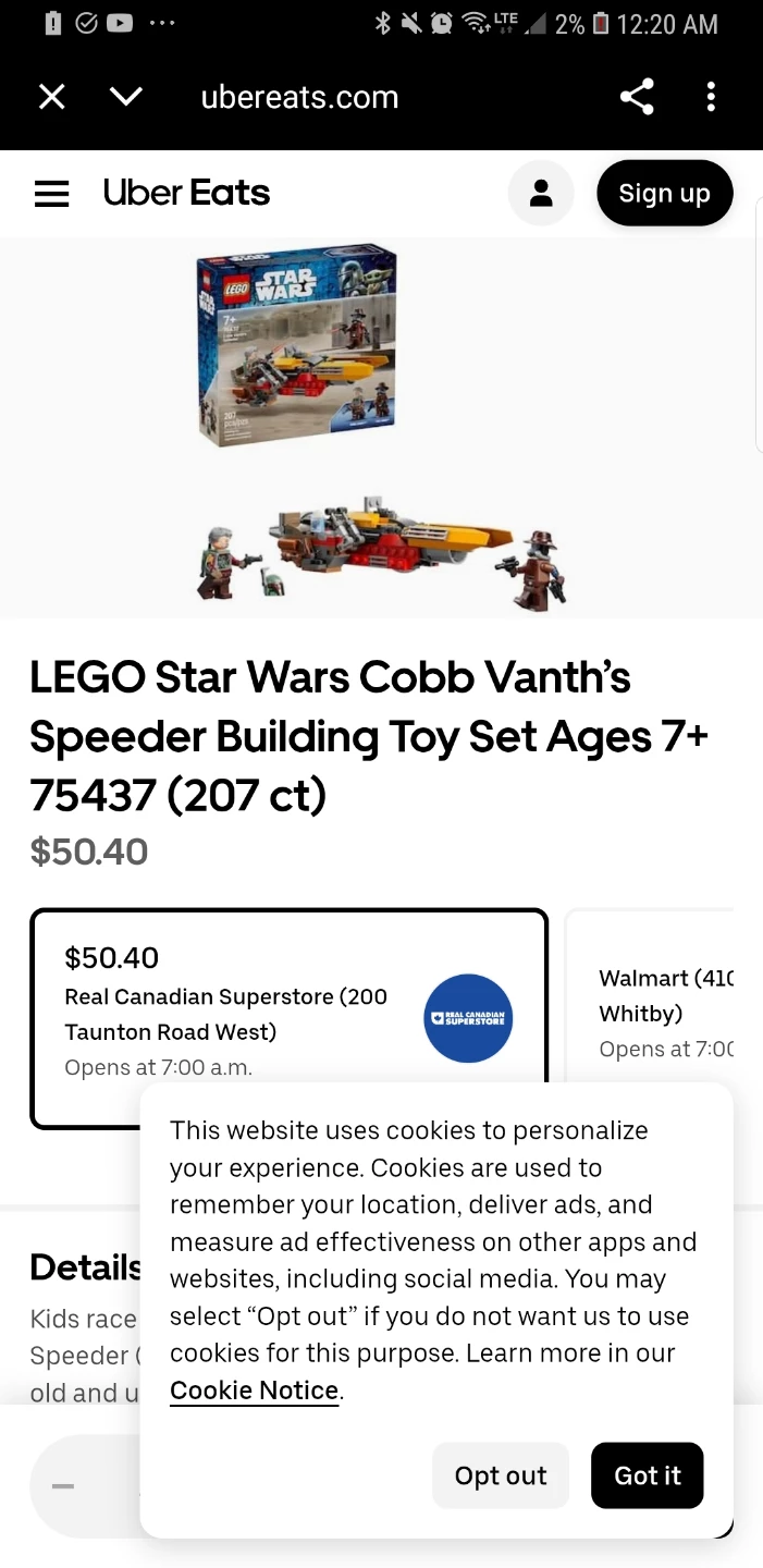 LEGO Star Wars Cobb Vanth's Speeder Building Toy