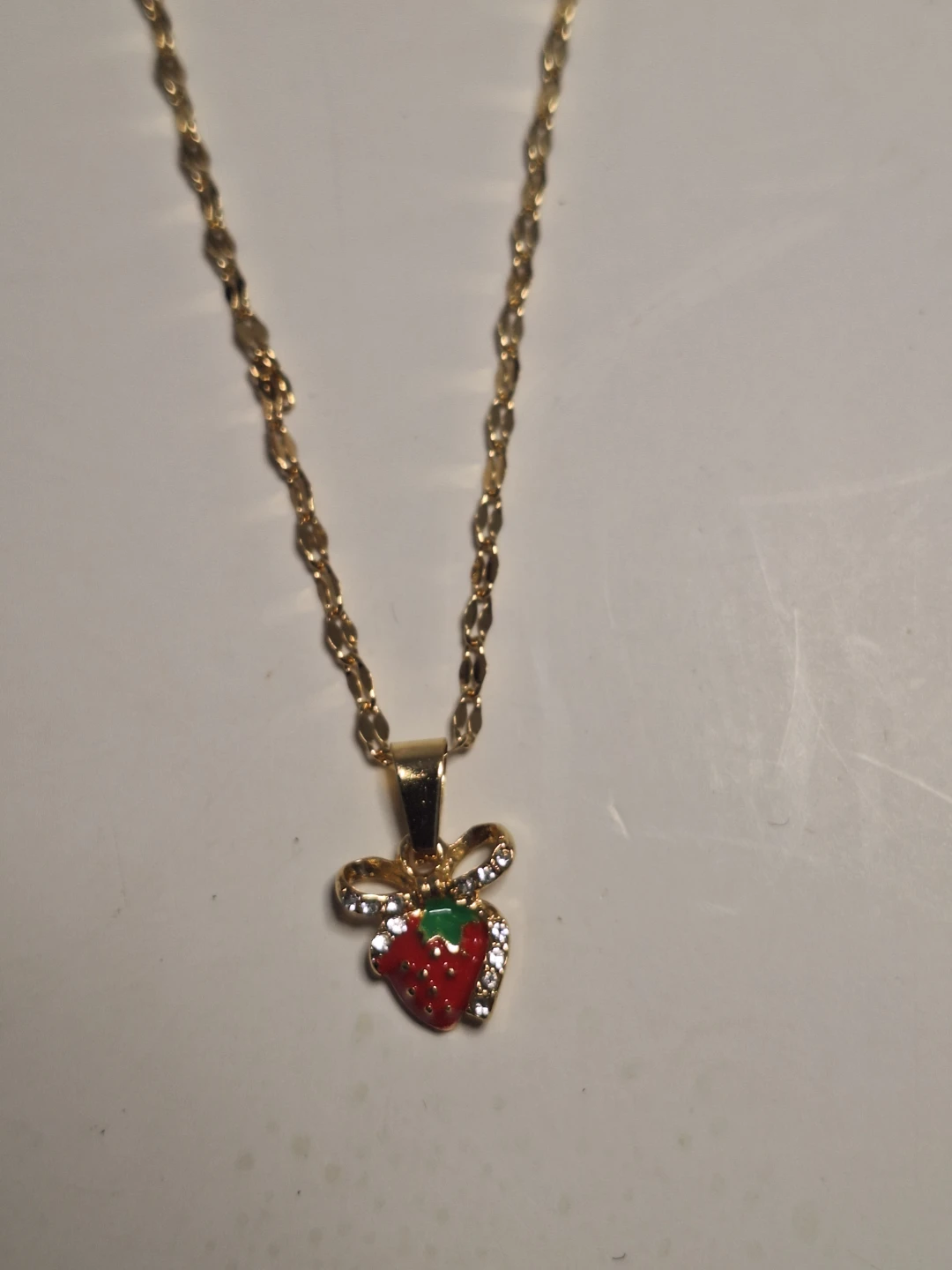 Strawberry Necklace and Earrings Set - photo 3