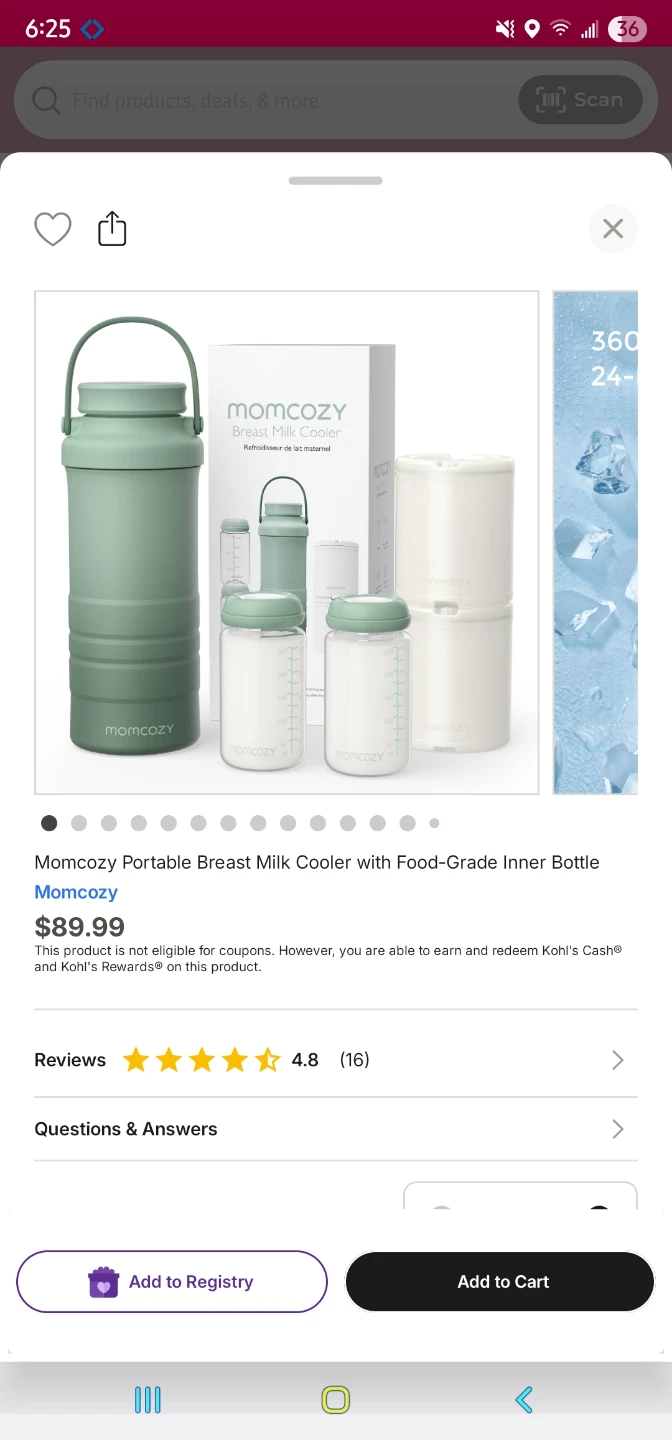 NEW- Momcozy Portable Breast Milk Cooler
