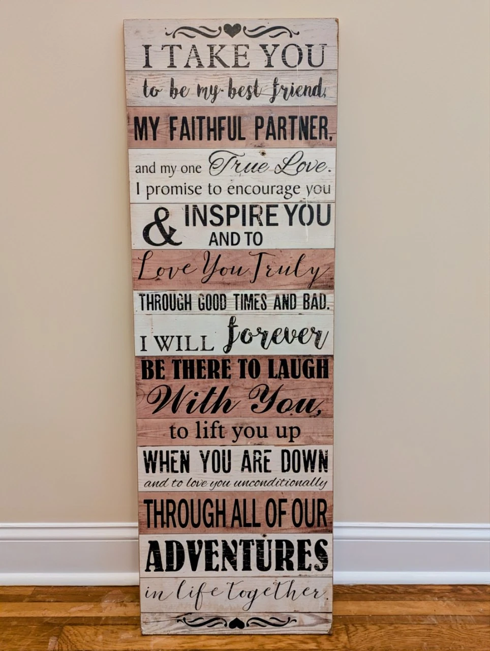 Wooden Wall Art - Wedding Vows - photo 3
