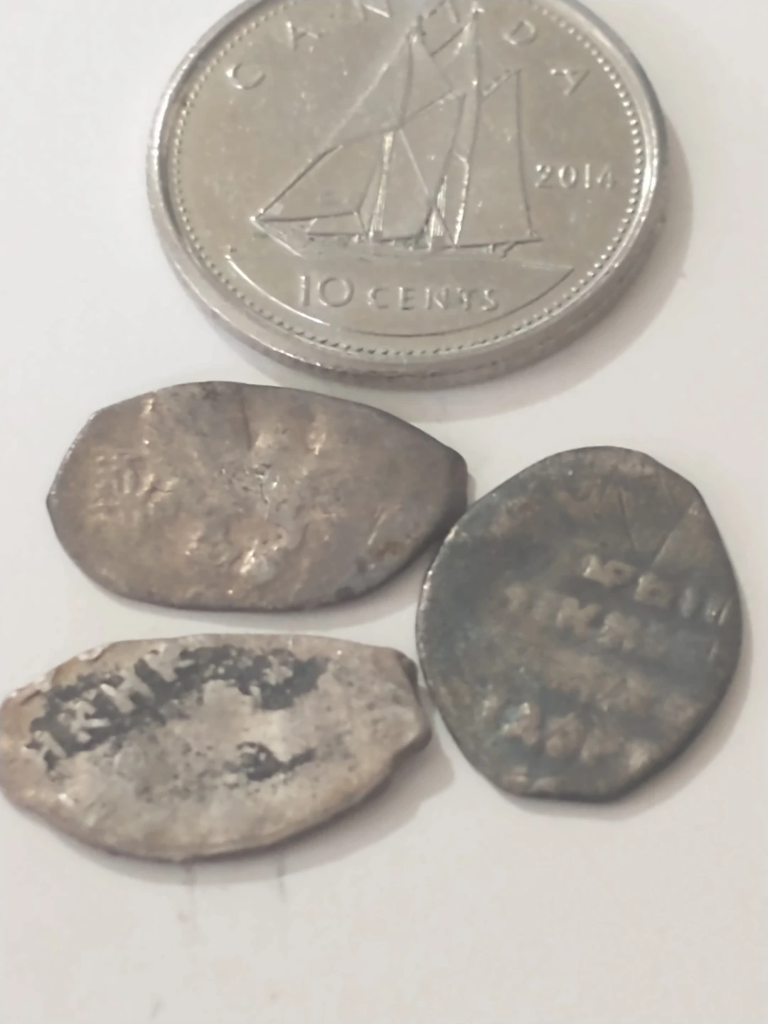 Amazing! Lot 3 - 3 Medieval Russian silver kopeks Wire Coins - photo 2