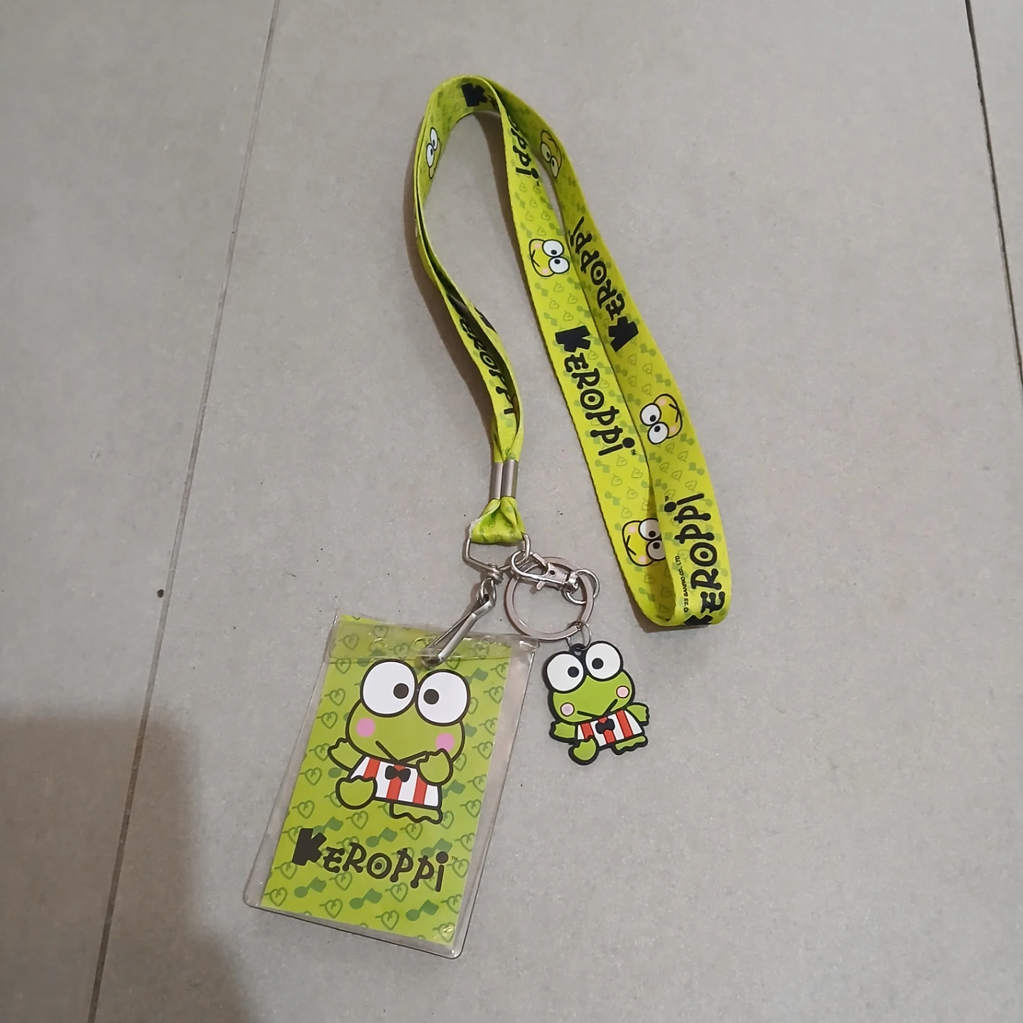 ⚽ Keroppi Lanyard ID Card Holder with Charm