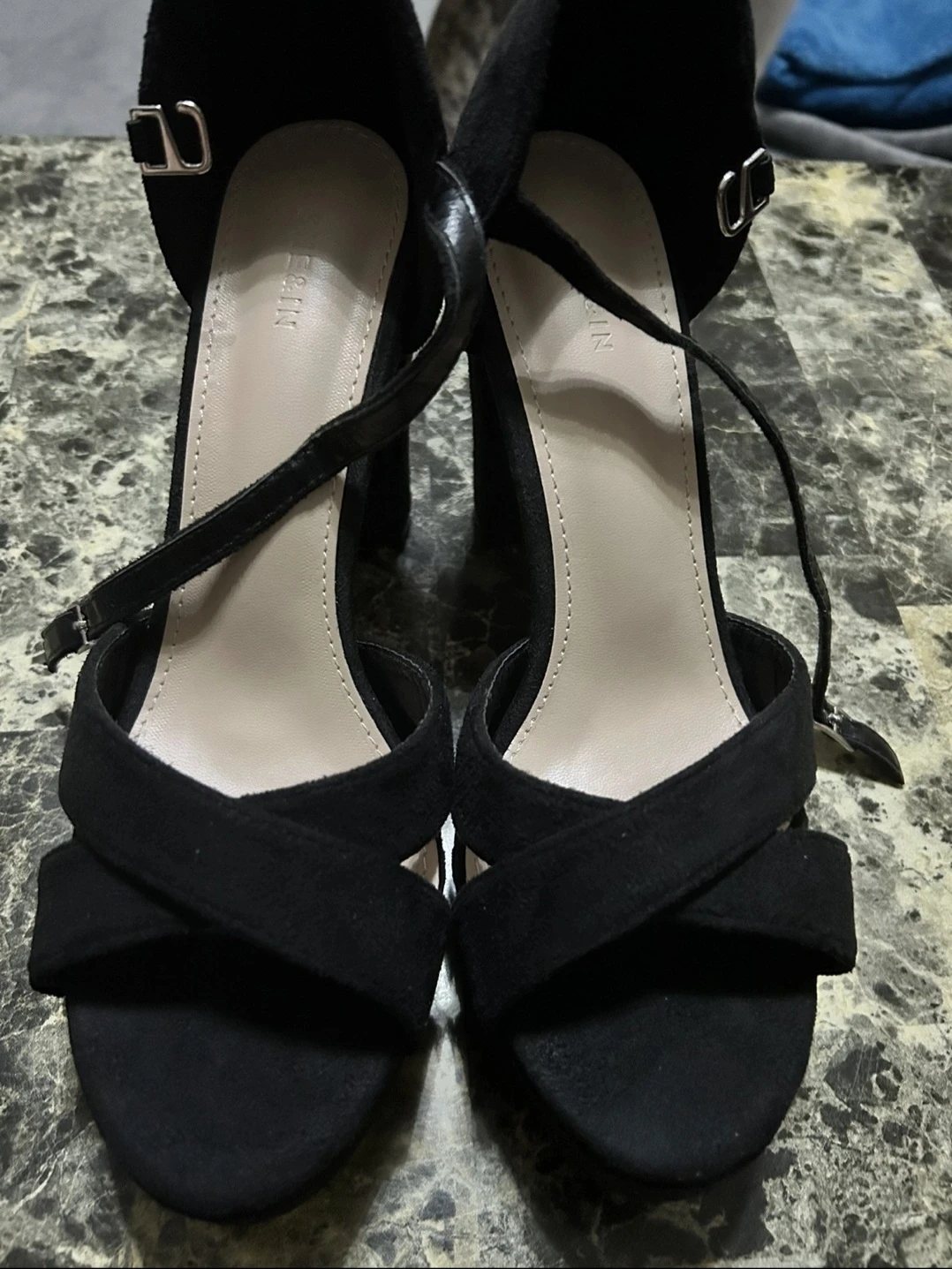 Black Suede Platform Heels - photo 5