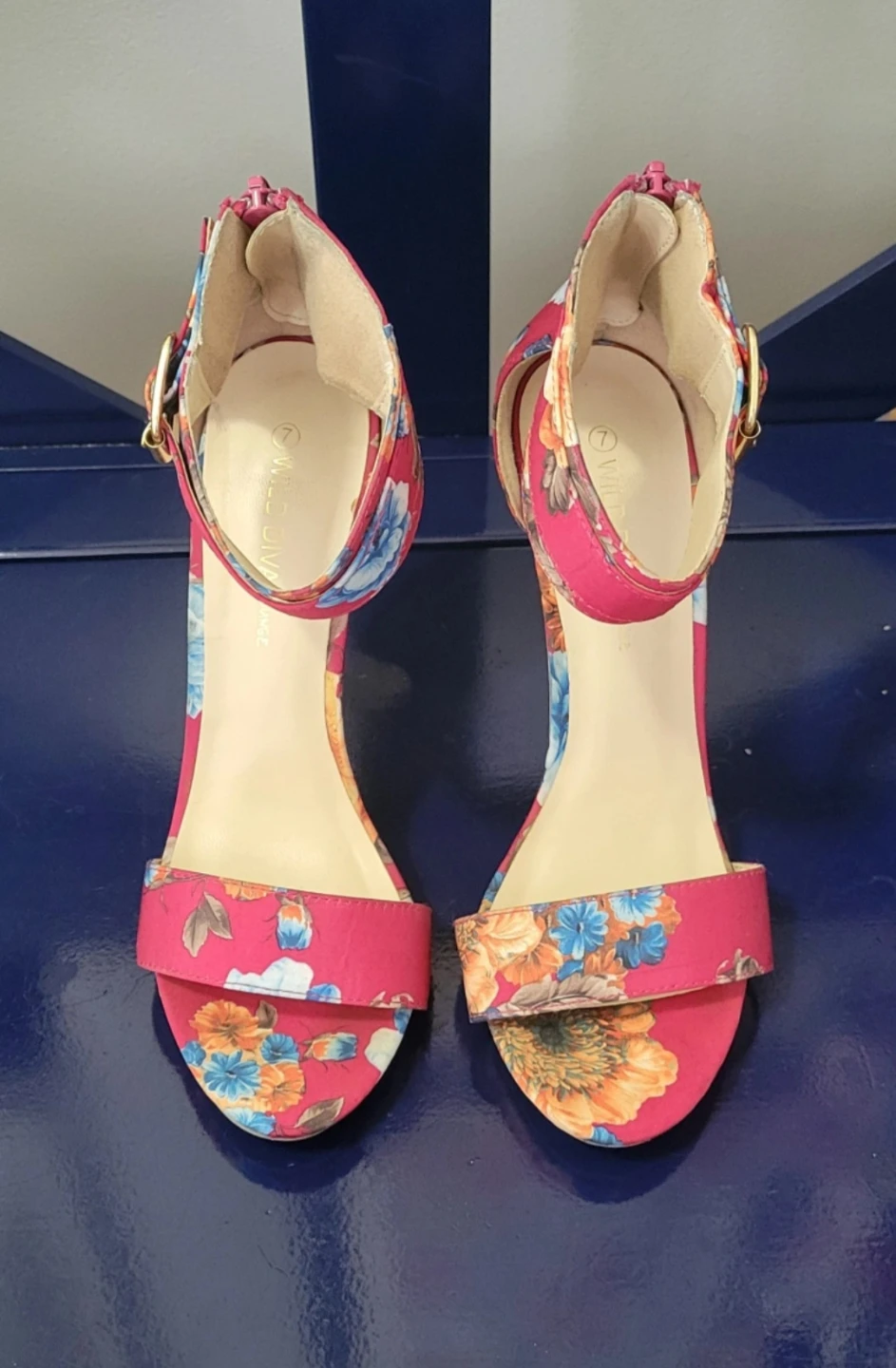 Wild Diva Lounge Floral High Heel Sandals - Size 7 - photo 2