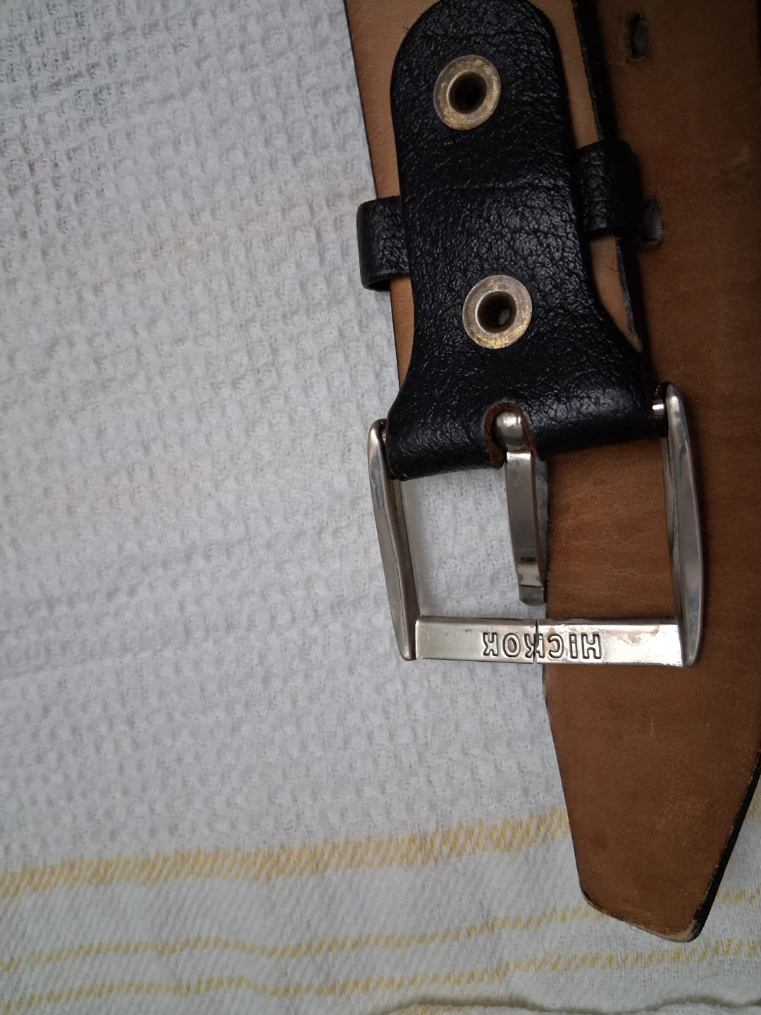 Hickok Black Leather Belt Size 38/96cm - photo 5