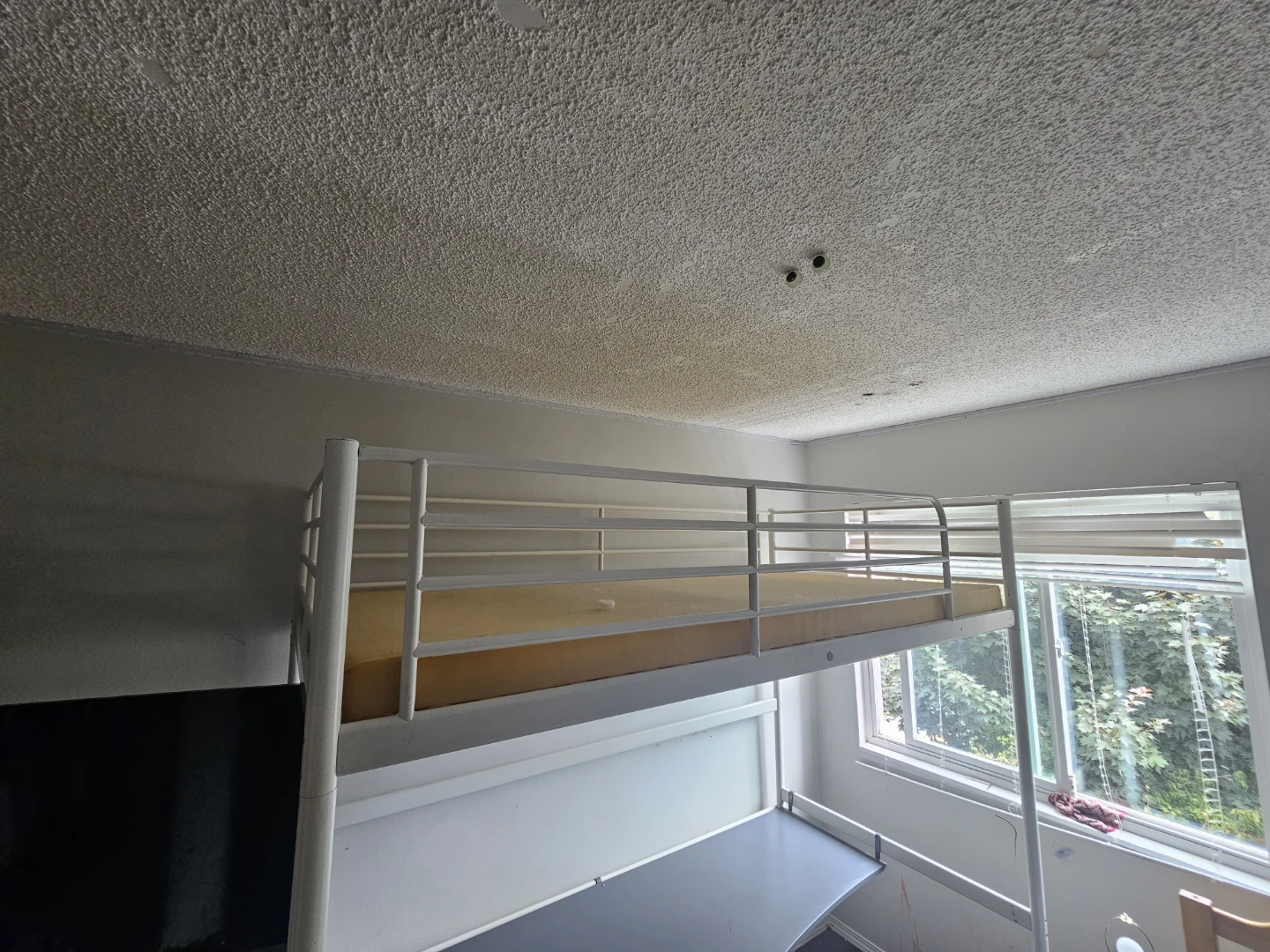 White Loft Bed with Desk - photo 3