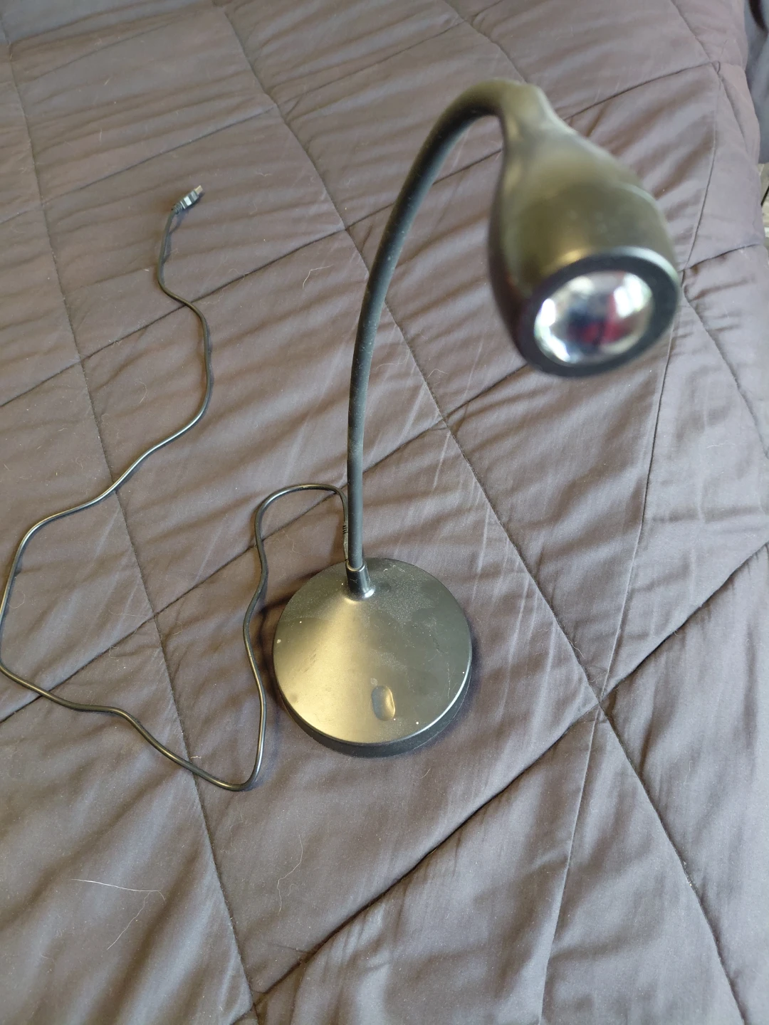 Black Gooseneck USB Desk Lamp